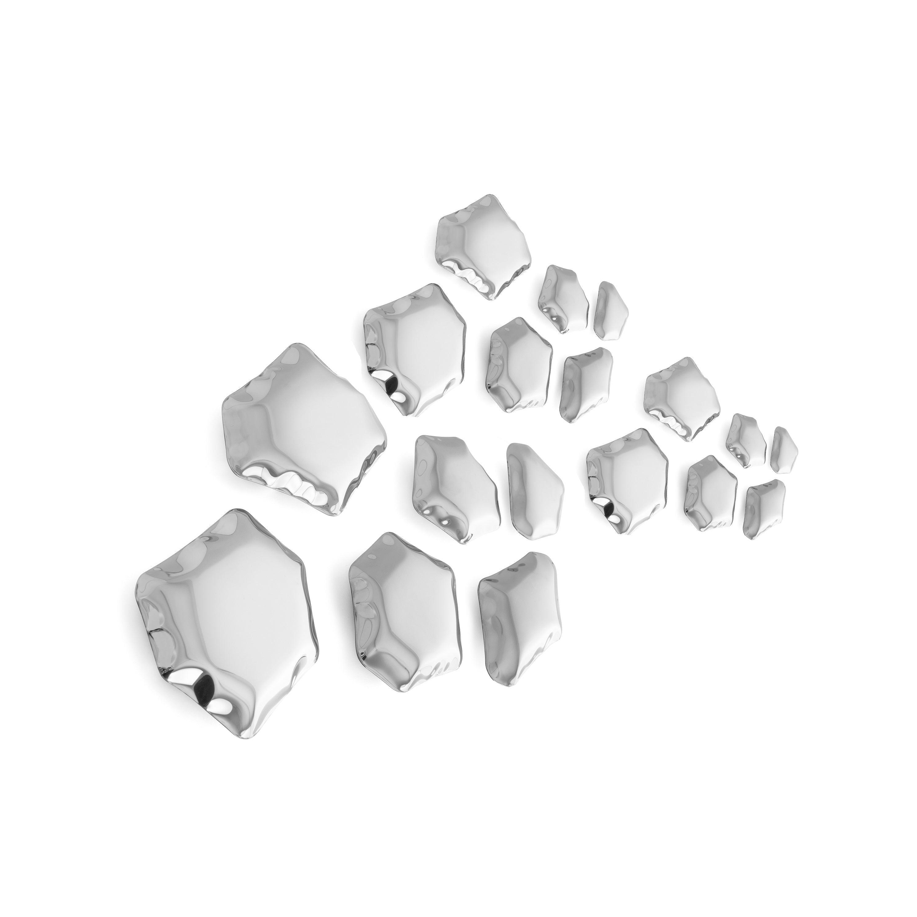 Zestaw dekoracyjnych wieszaków KAMYKI inox Zieta Studio 18 Eye on Design