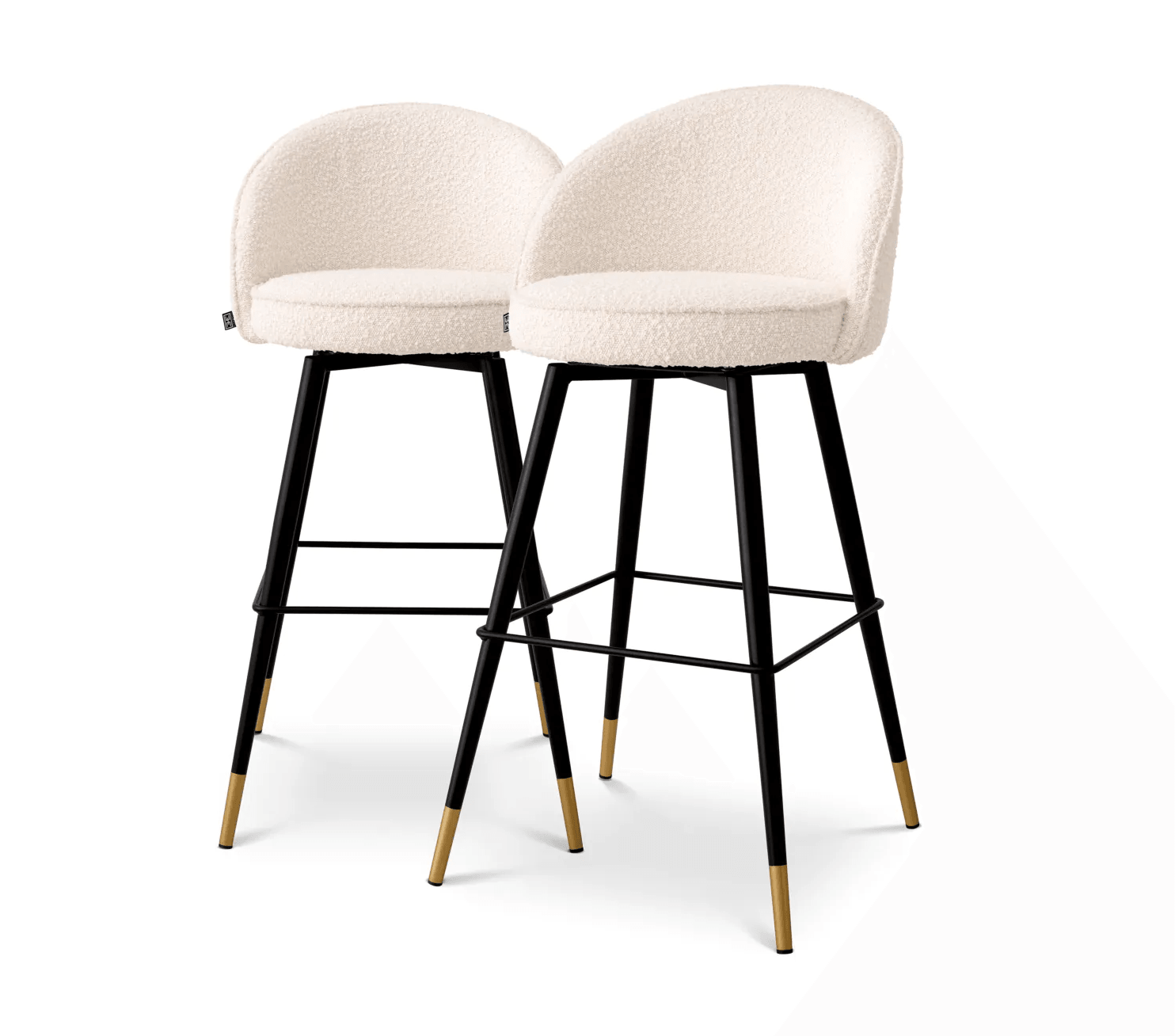 Zestaw hokerów w tkaninie boucle COOPER kremowy Eichholtz Eye on Design