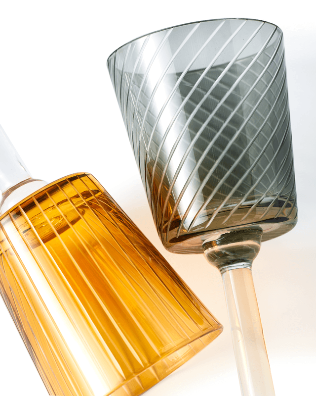 Zestaw kieliszków do wina LIBRARY brązowy Pols Potten Eye on Design