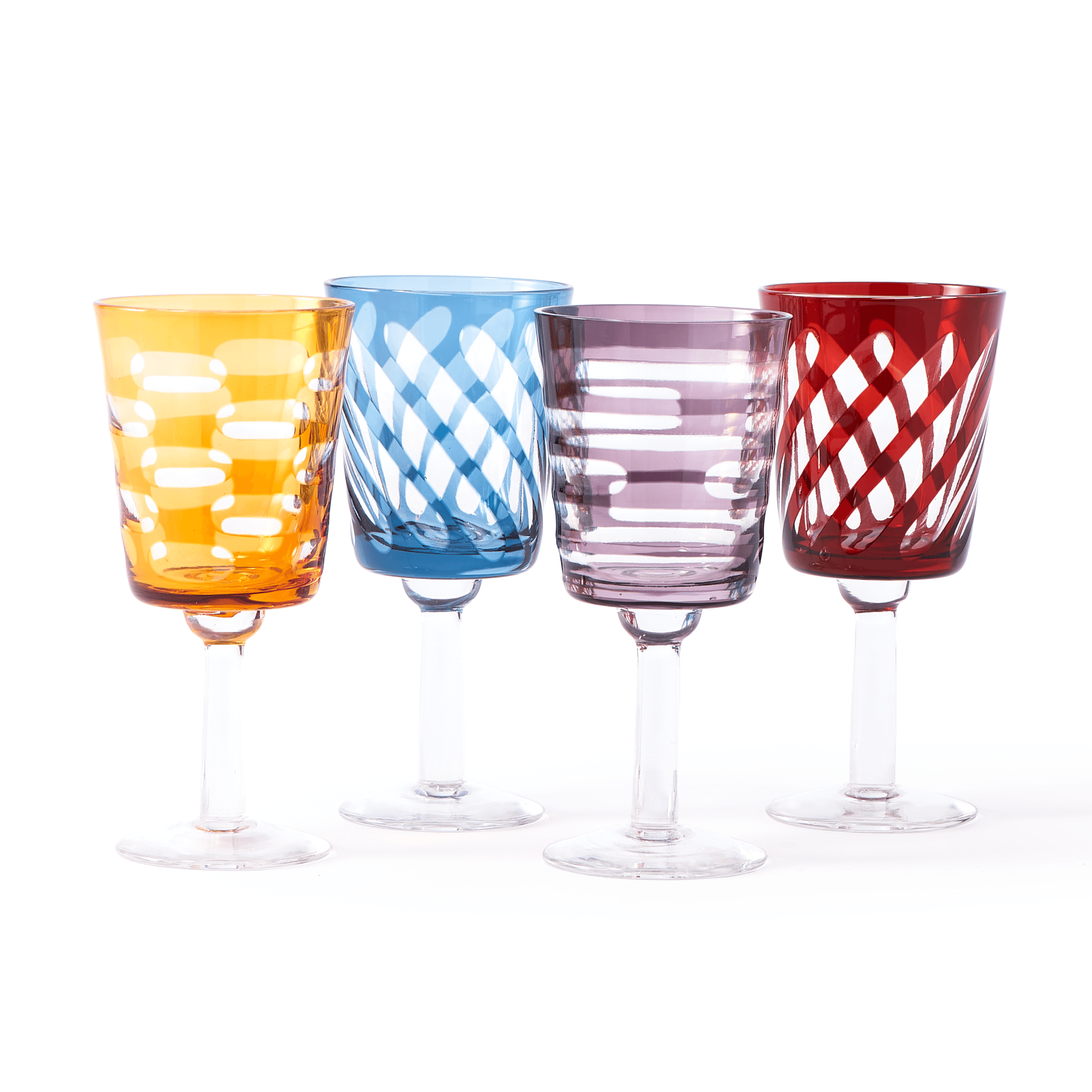 Zestaw kieliszków do wina TUBULAR kolorowy Pols Potten Eye on Design