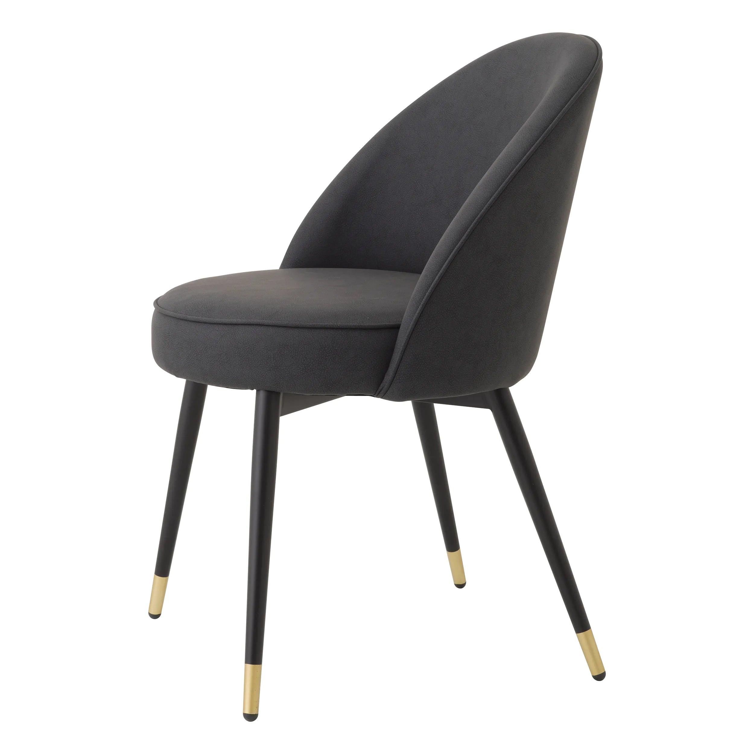 Zestaw krzeseł COOPER czarna ekoskóra Eichholtz Eye on Design