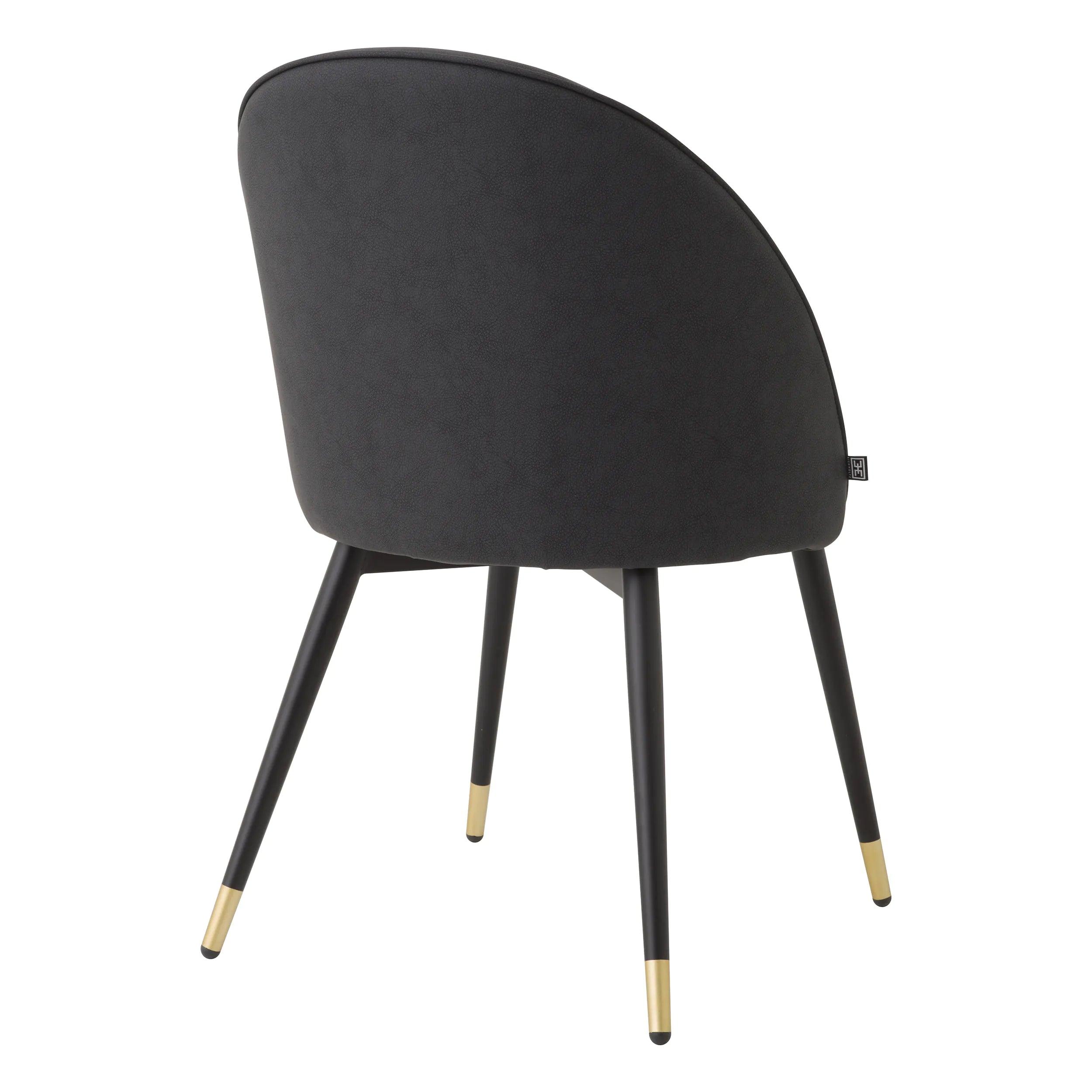 Zestaw krzeseł COOPER czarna ekoskóra Eichholtz Eye on Design