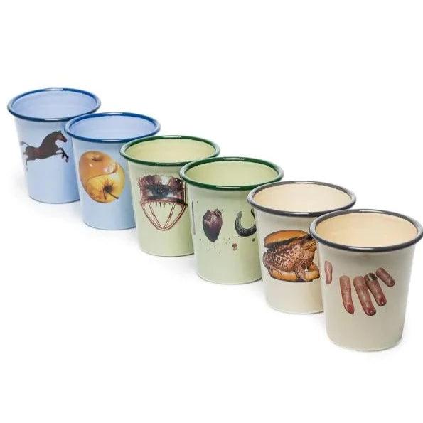 Zestaw kubków TOILETPAPER emaliowanych Seletti Eye on Design