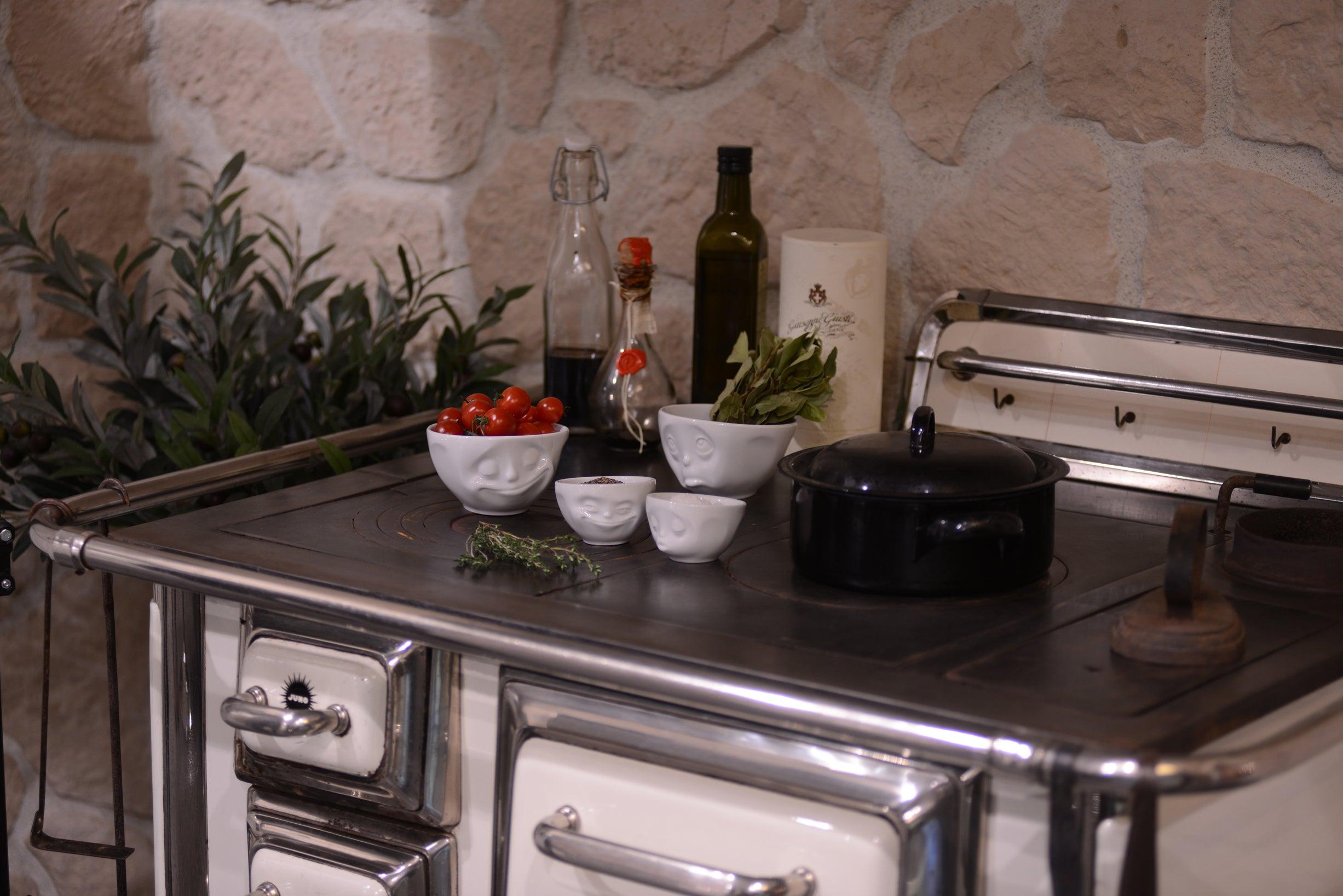 Zestaw miseczek GRINNING & KISSING biały 58products Eye on Design