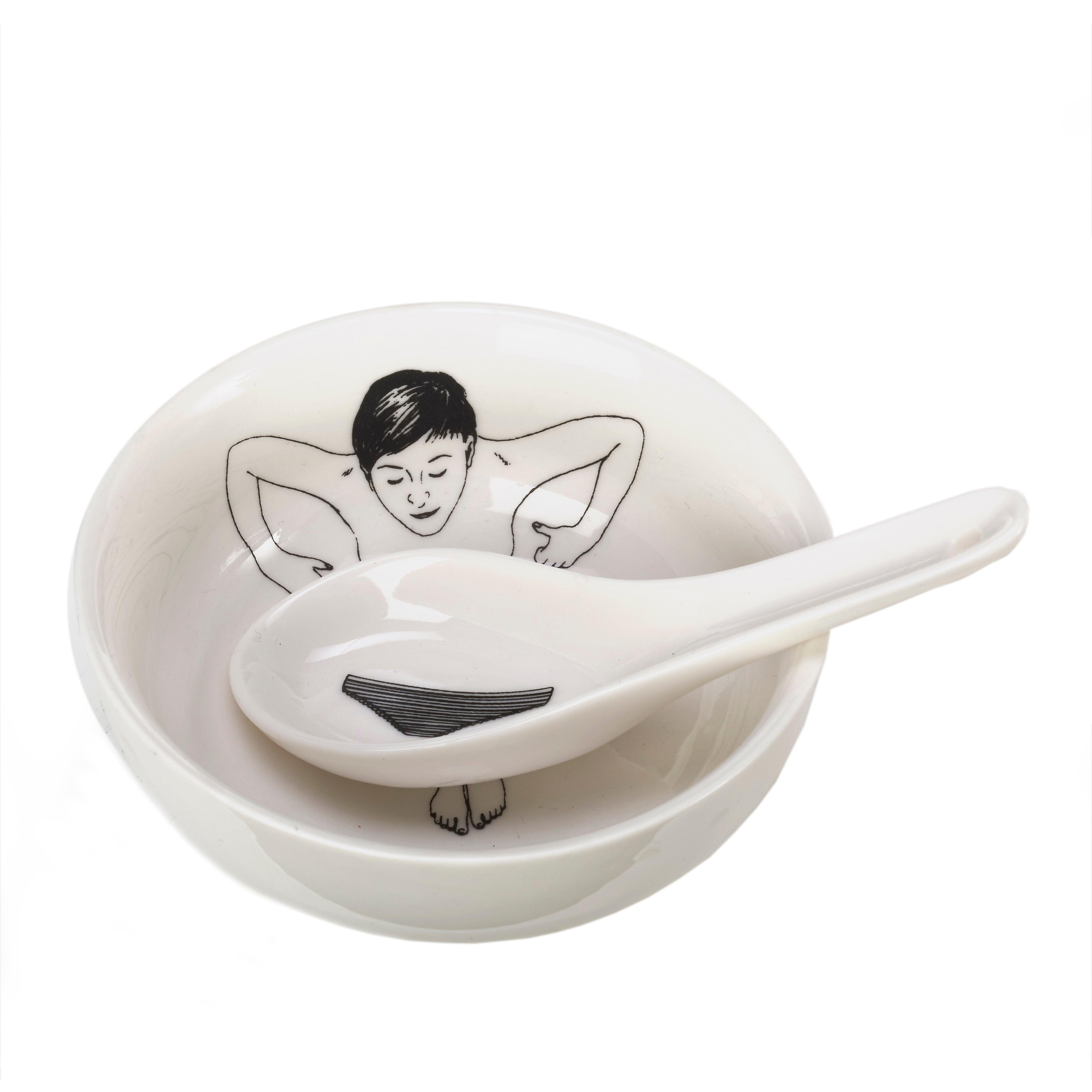 Zestaw misek UNDRESSED biała porcelana Pols Potten Eye on Design