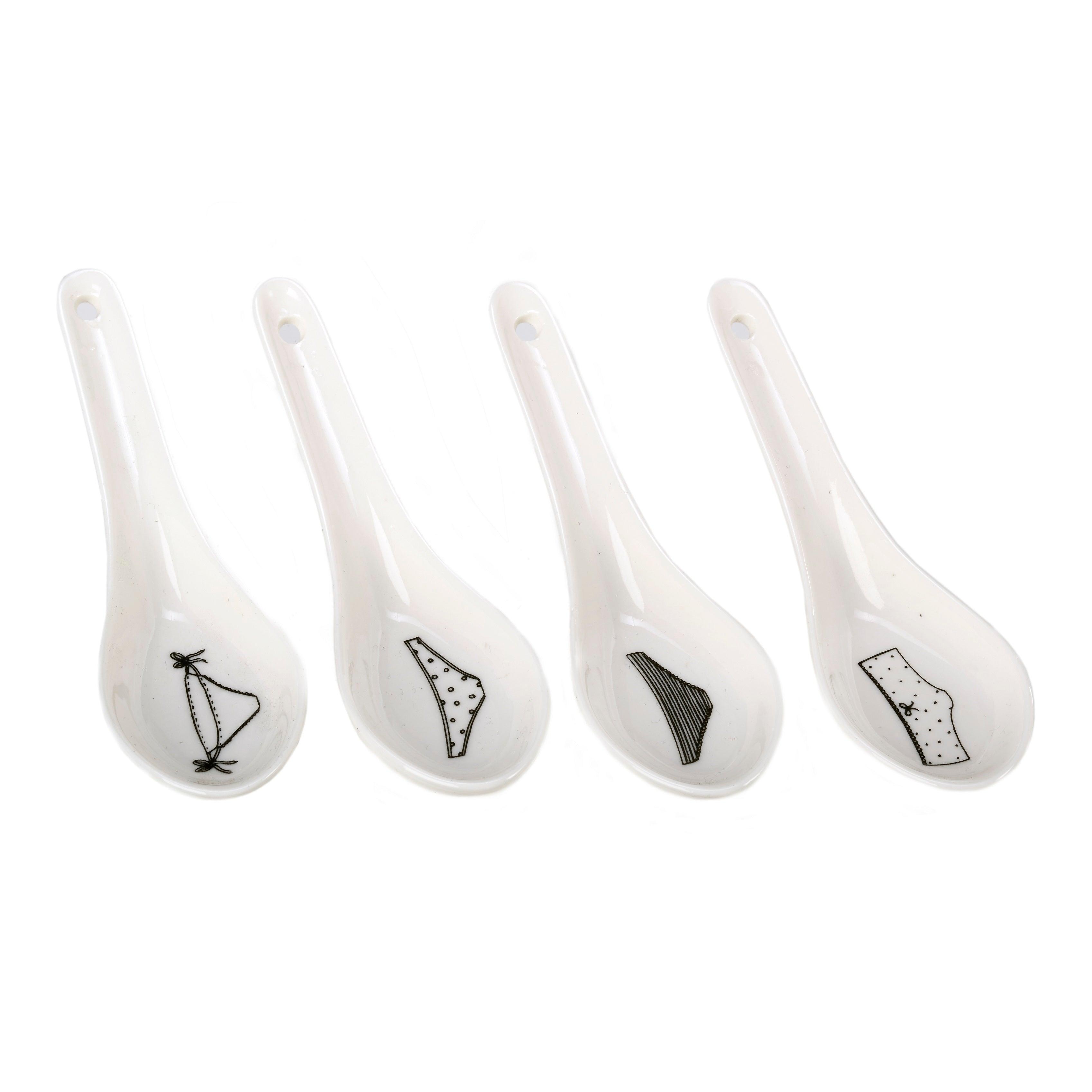 Zestaw misek UNDRESSED biała porcelana Pols Potten Eye on Design