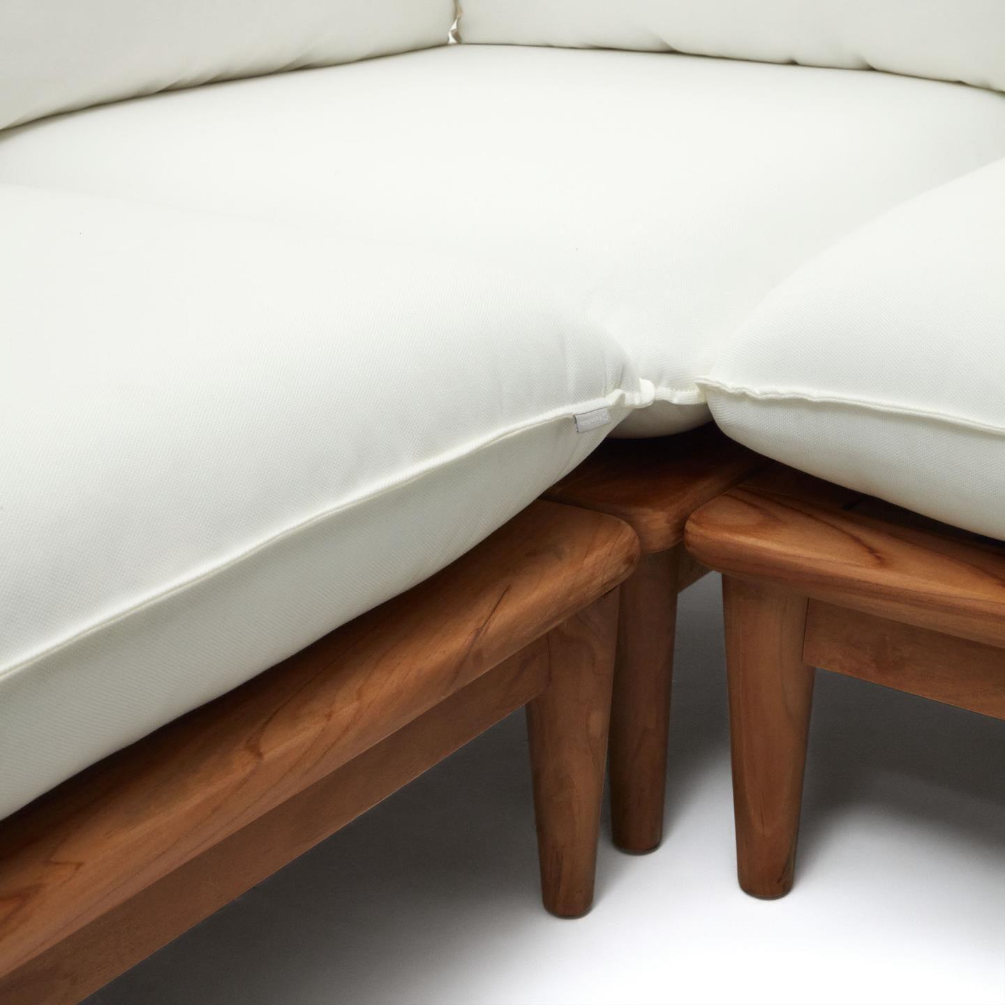 Zestaw ogrodowy z 3-osobowym narożnikiem modułowym PORTITXOL lite drewno tekowe La Forma Eye on Design