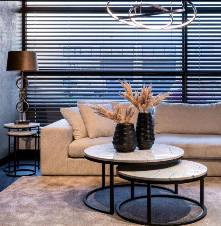 Zestaw stolików bocznych LEXINGTON biały Richmond Interiors Eye on Design