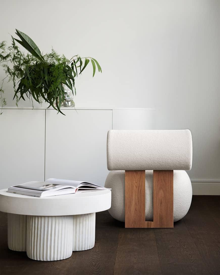 Zestaw stolików GEAR biały beton NORR11 Eye on Design