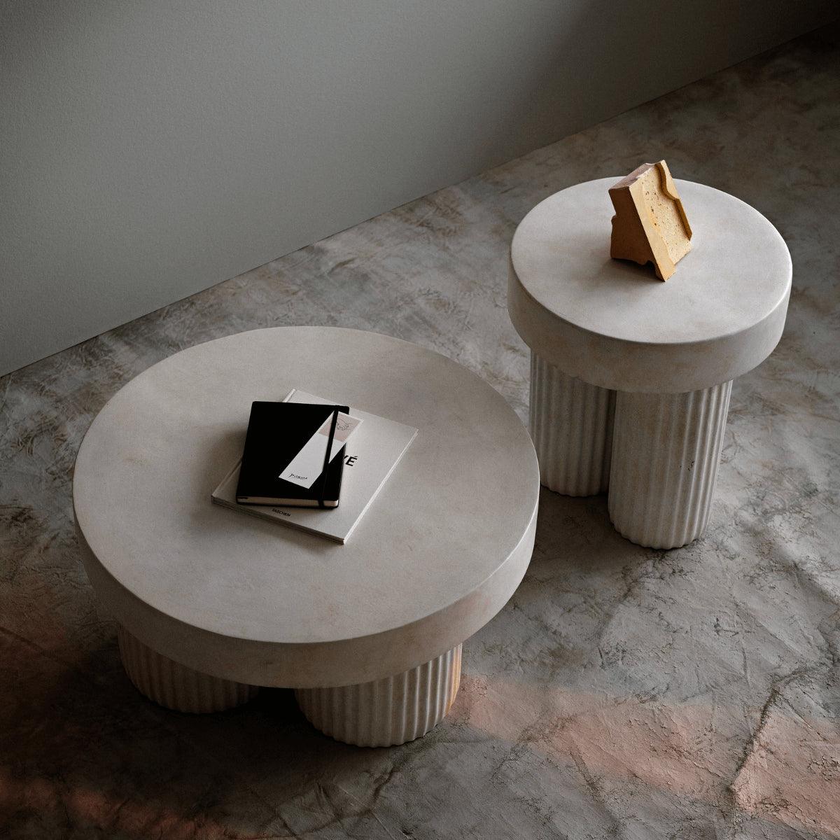 Zestaw stolików GEAR biały beton NORR11 Eye on Design