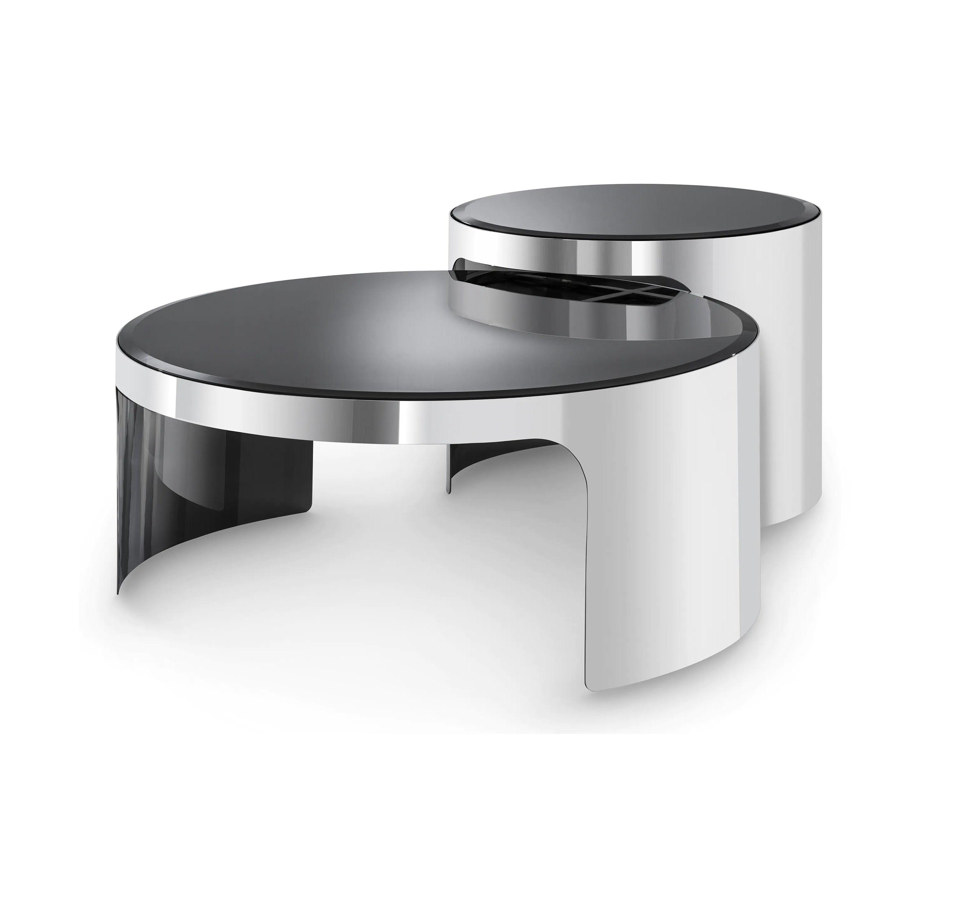 Zestaw stolików kawowych PIEMONTE srebrny Eichholtz Eye on Design