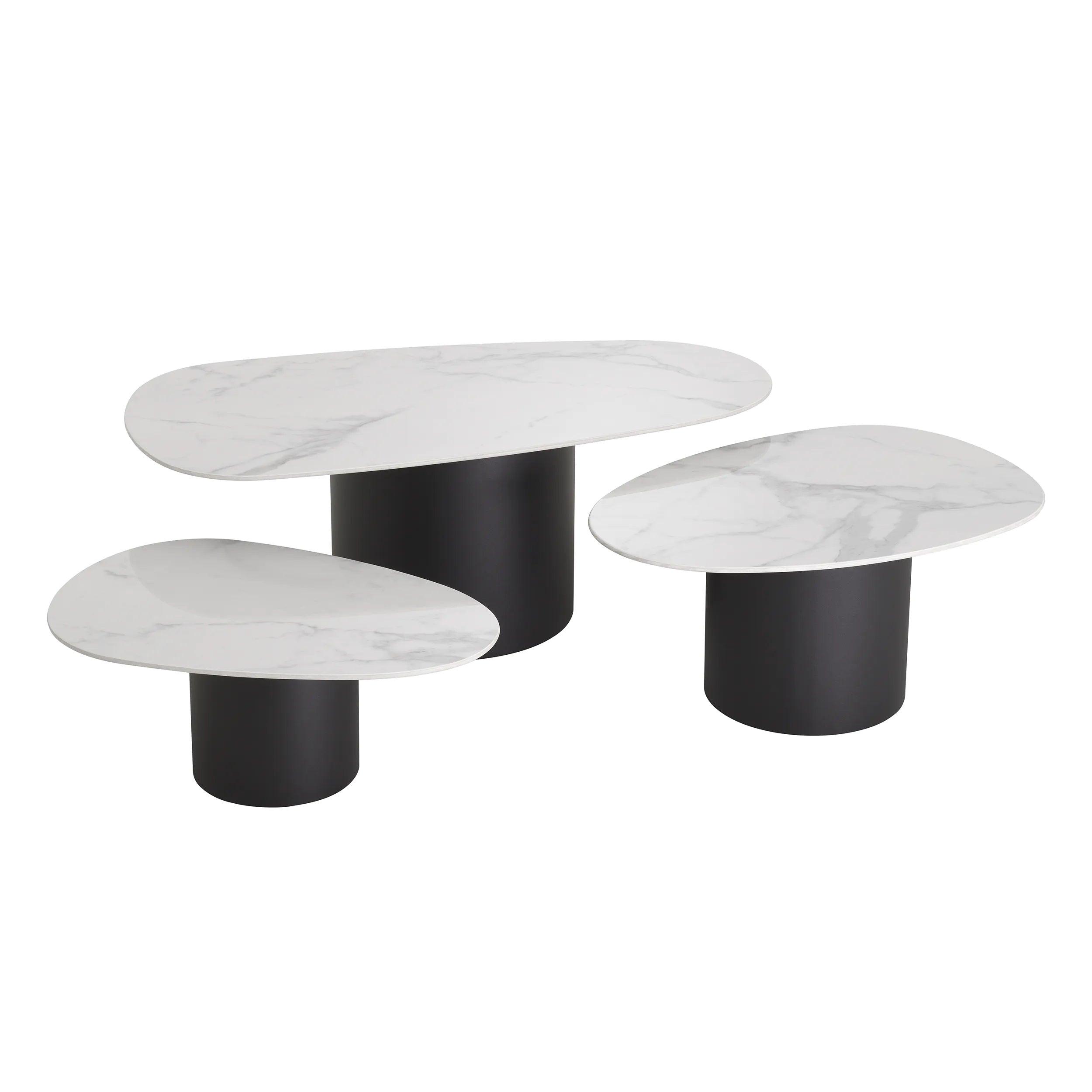 Zestaw stolików kawowych ZANE biały Eichholtz Eye on Design