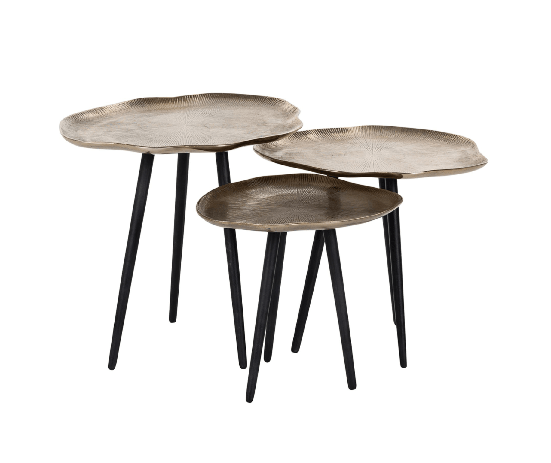 Zestaw stolików VOLENTA antyczne złoto Richmond Interiors Eye on Design