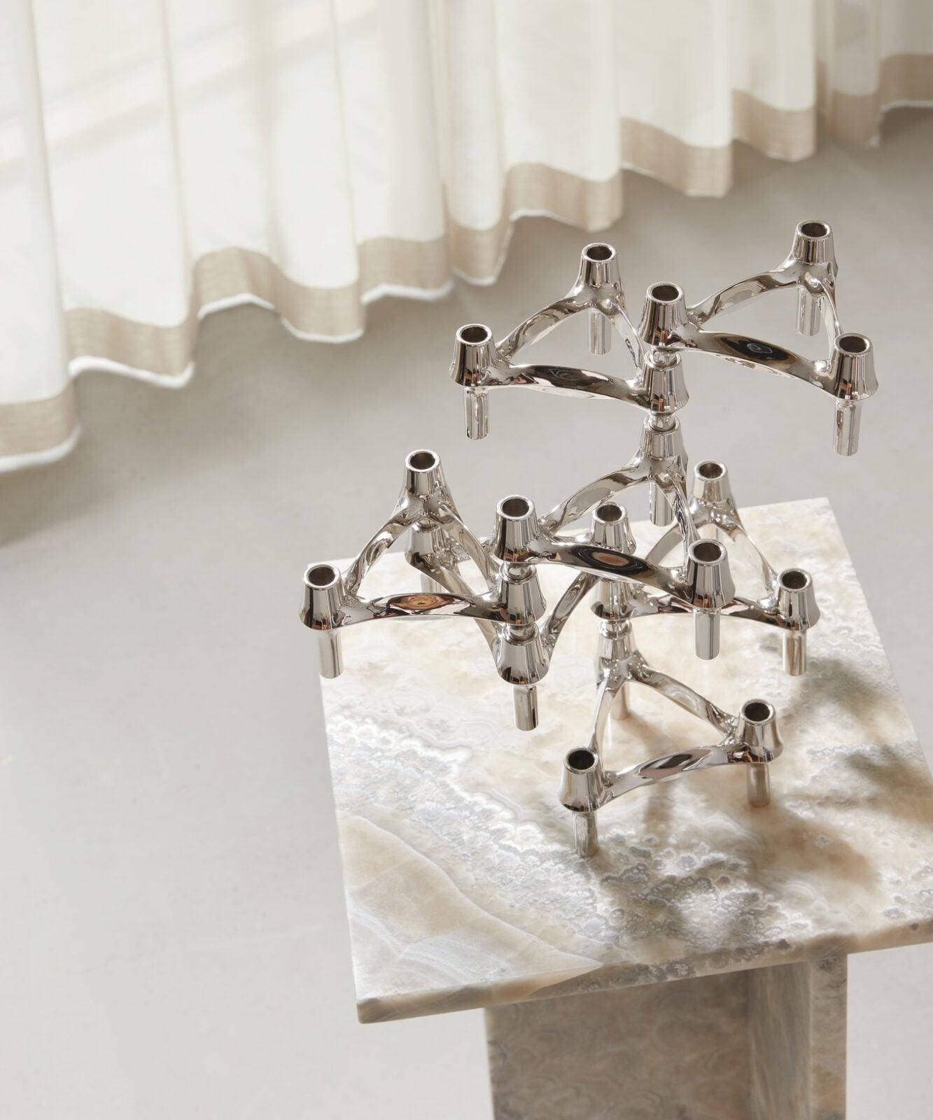 Zestaw świeczników BMF chrom Stoff Nagel Eye on Design