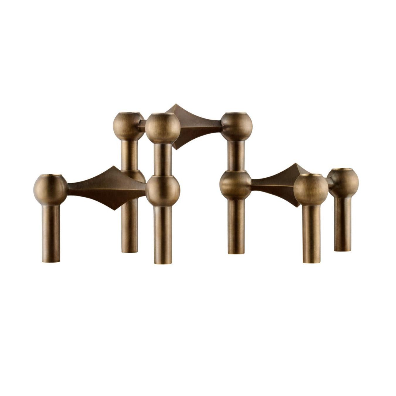 Zestaw świeczników STOFF NAGEL brązowany mosiądz Stoff Nagel Eye on Design