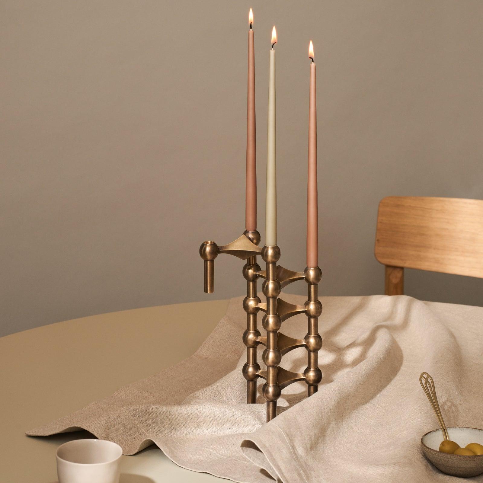 Zestaw świeczników STOFF NAGEL brązowany mosiądz Stoff Nagel Eye on Design