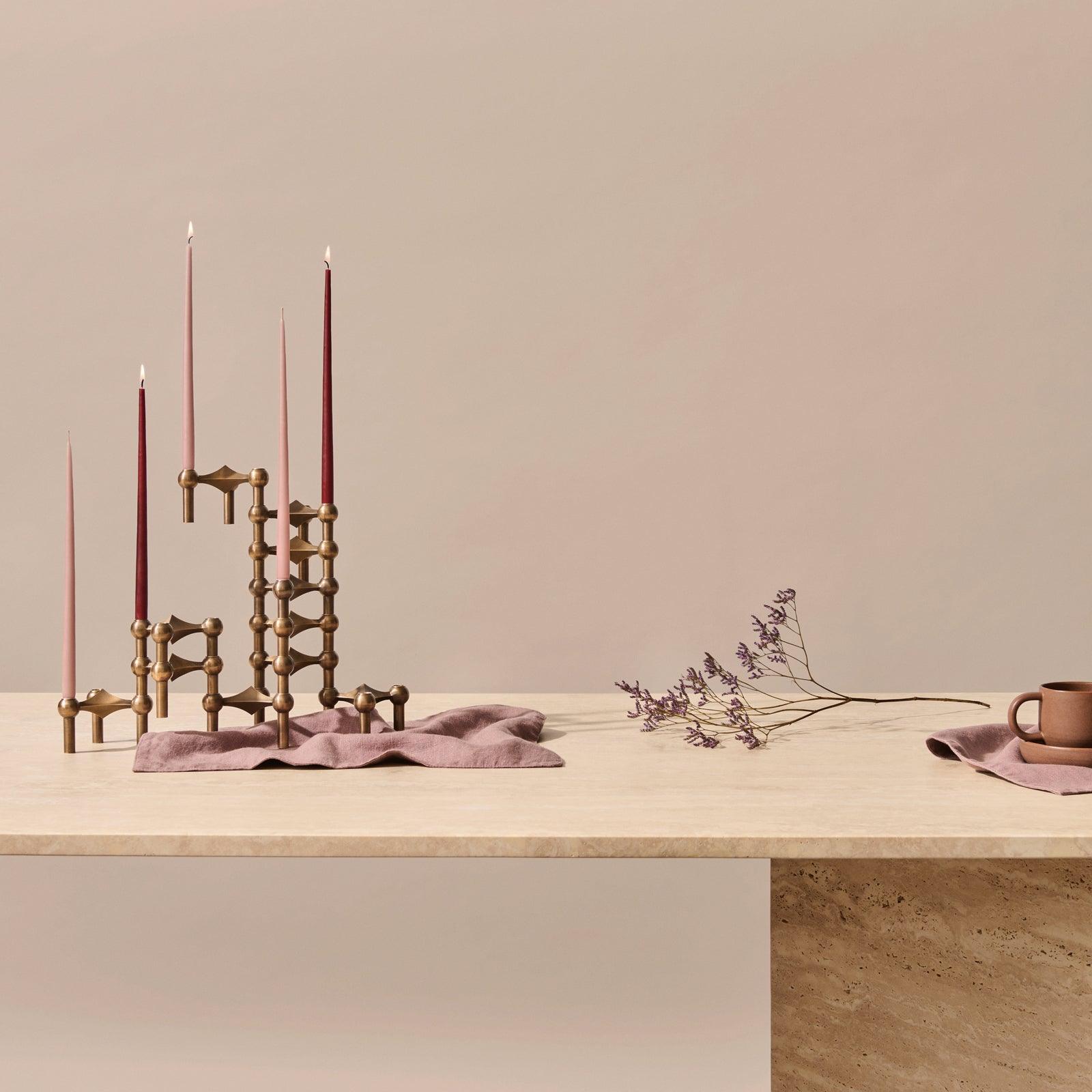 Zestaw świeczników STOFF NAGEL brązowany mosiądz Stoff Nagel Eye on Design