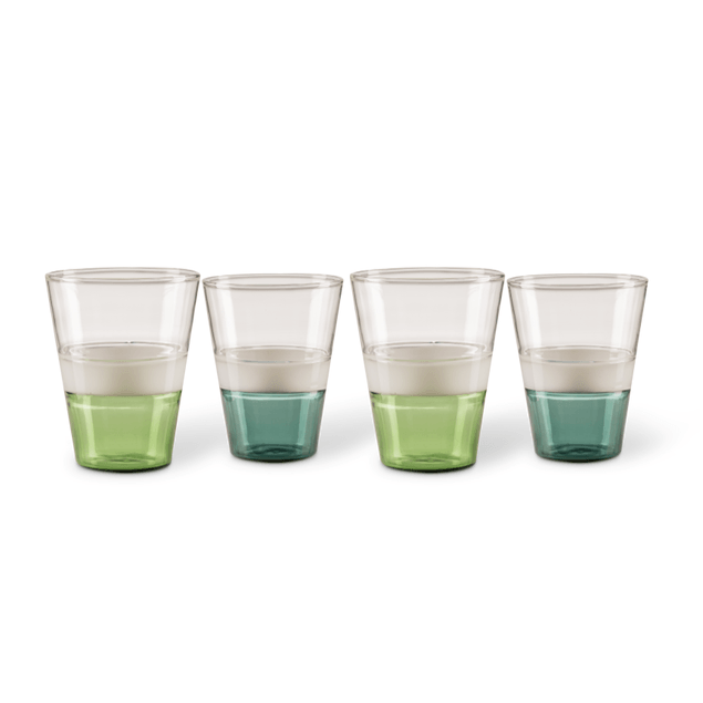 Zestaw szklanek COLLAR CHIC oliwkowy Pols Potten Eye on Design