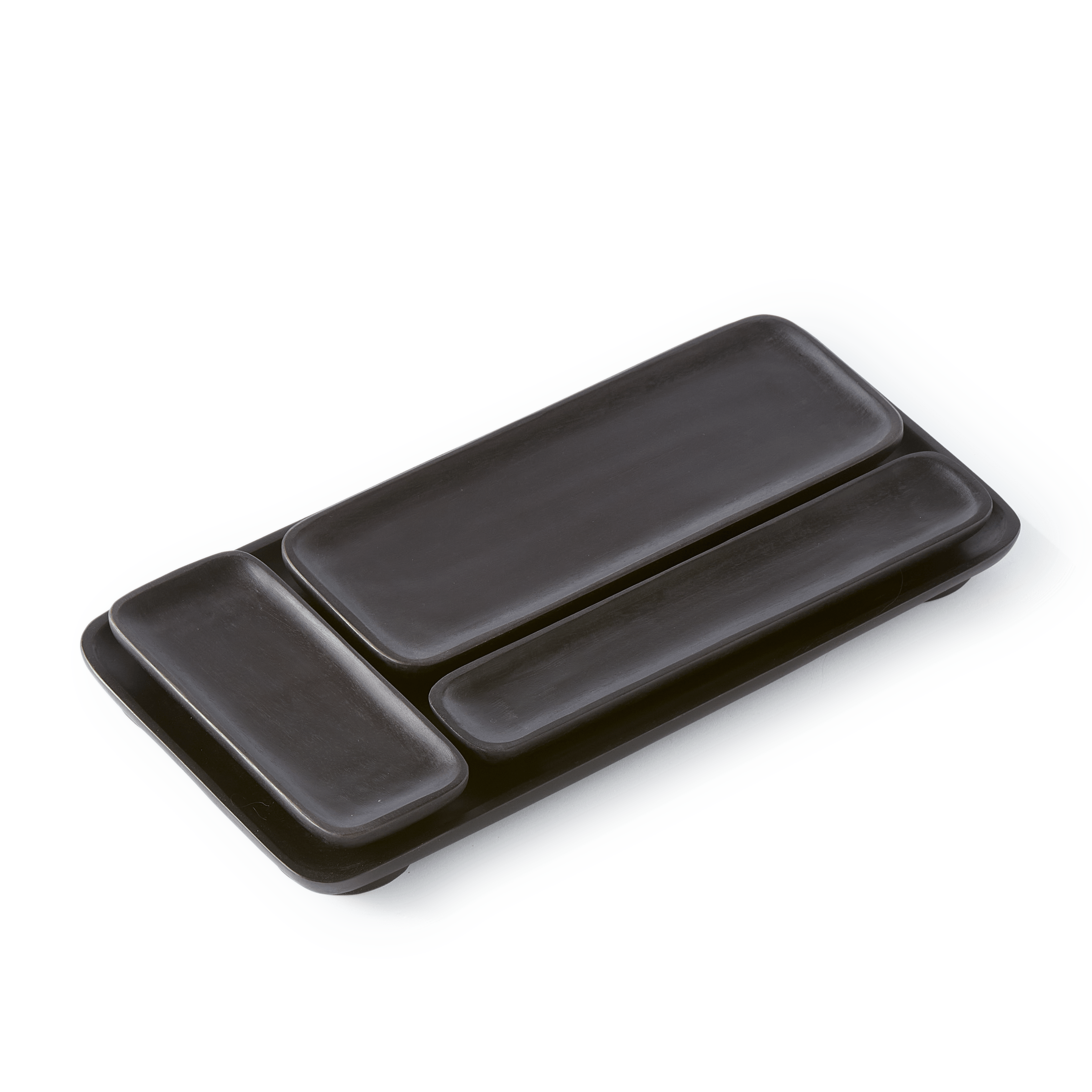 Zestaw tac PLANKI czarny Pols Potten Eye on Design