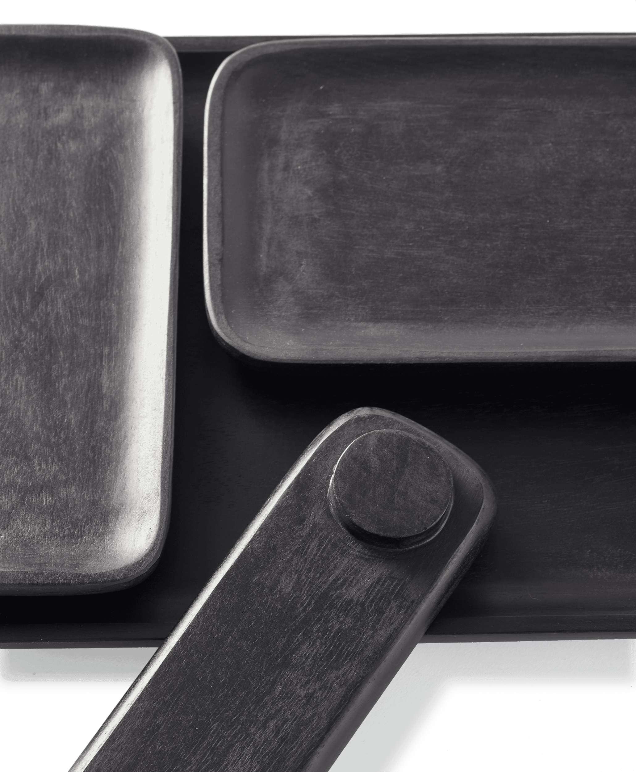 Zestaw tac PLANKI czarny Pols Potten Eye on Design