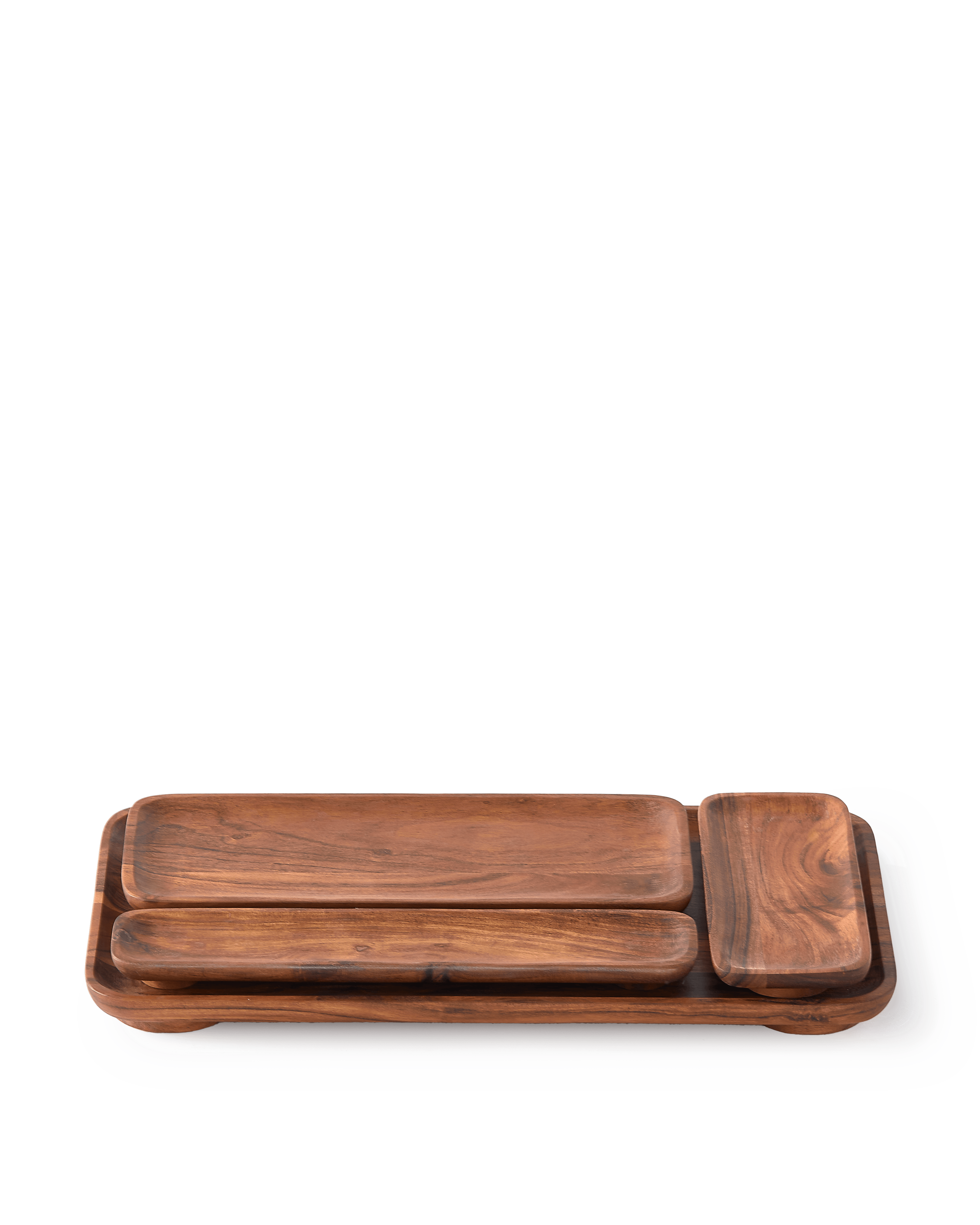 Zestaw tac PLANKI drewniany Pols Potten Eye on Design