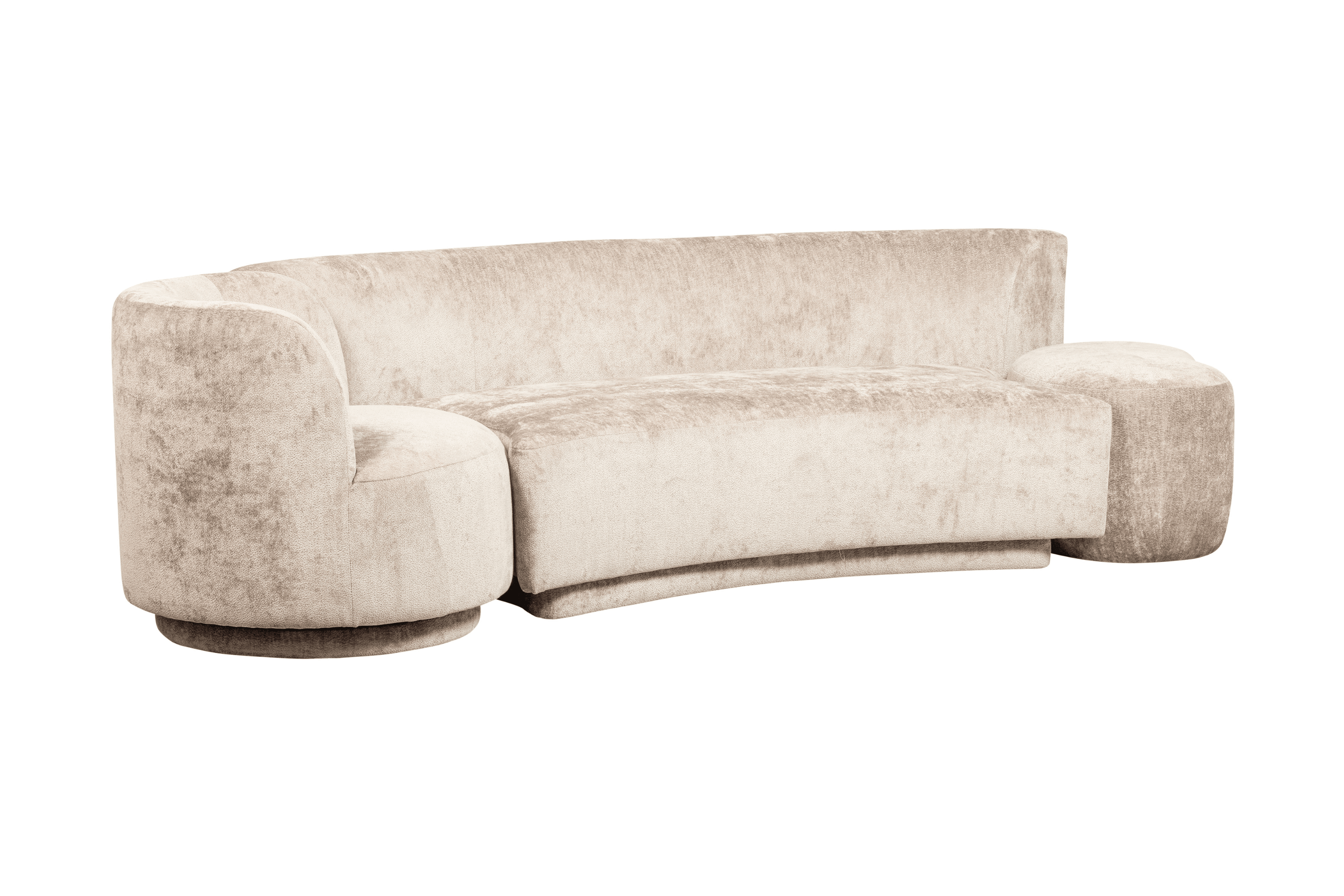 Zestaw wypoczynkowy z fotelem i pufą POPULAR beżowy Be Pure Eye on Design