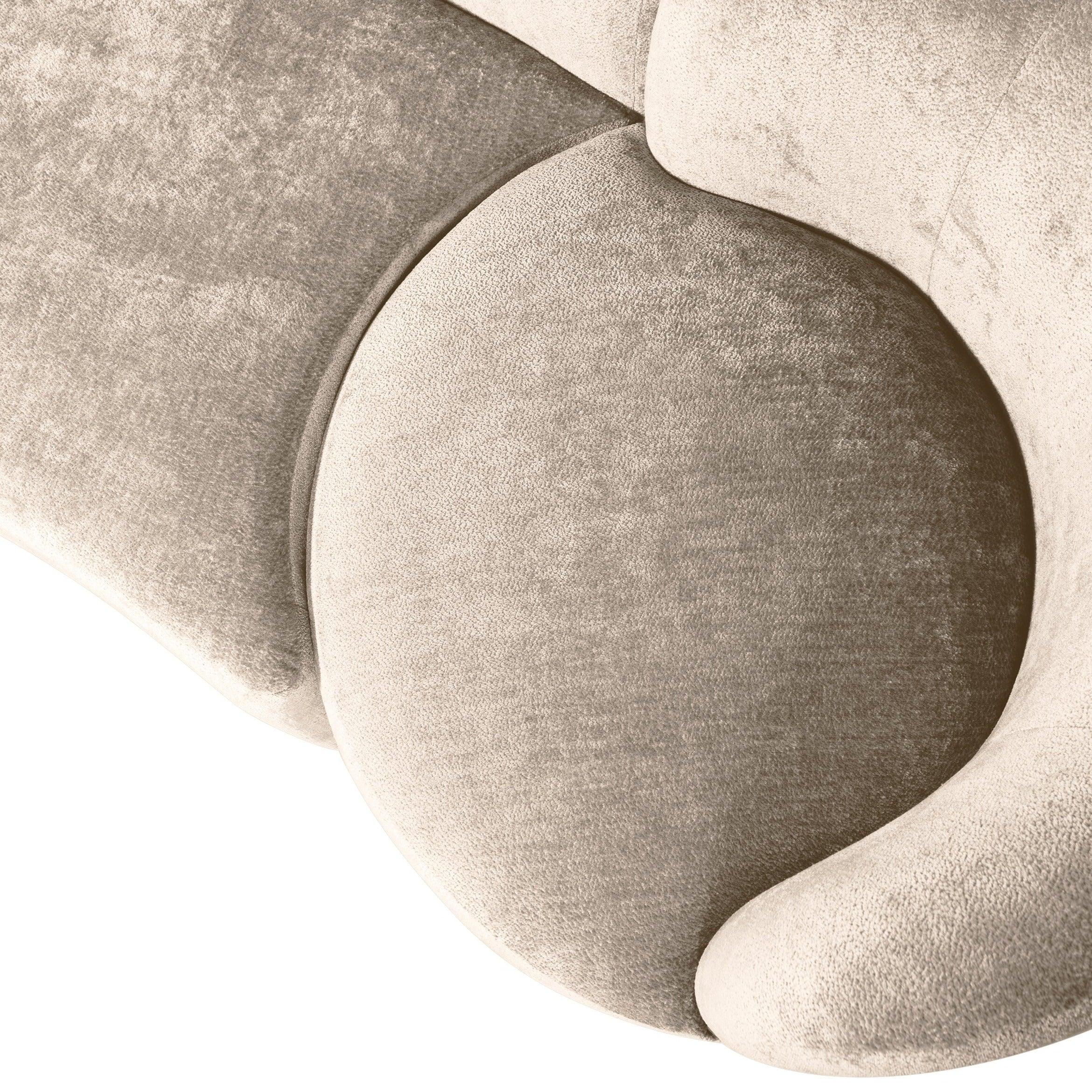 Zestaw wypoczynkowy z fotelem i pufą POPULAR beżowy Be Pure Eye on Design