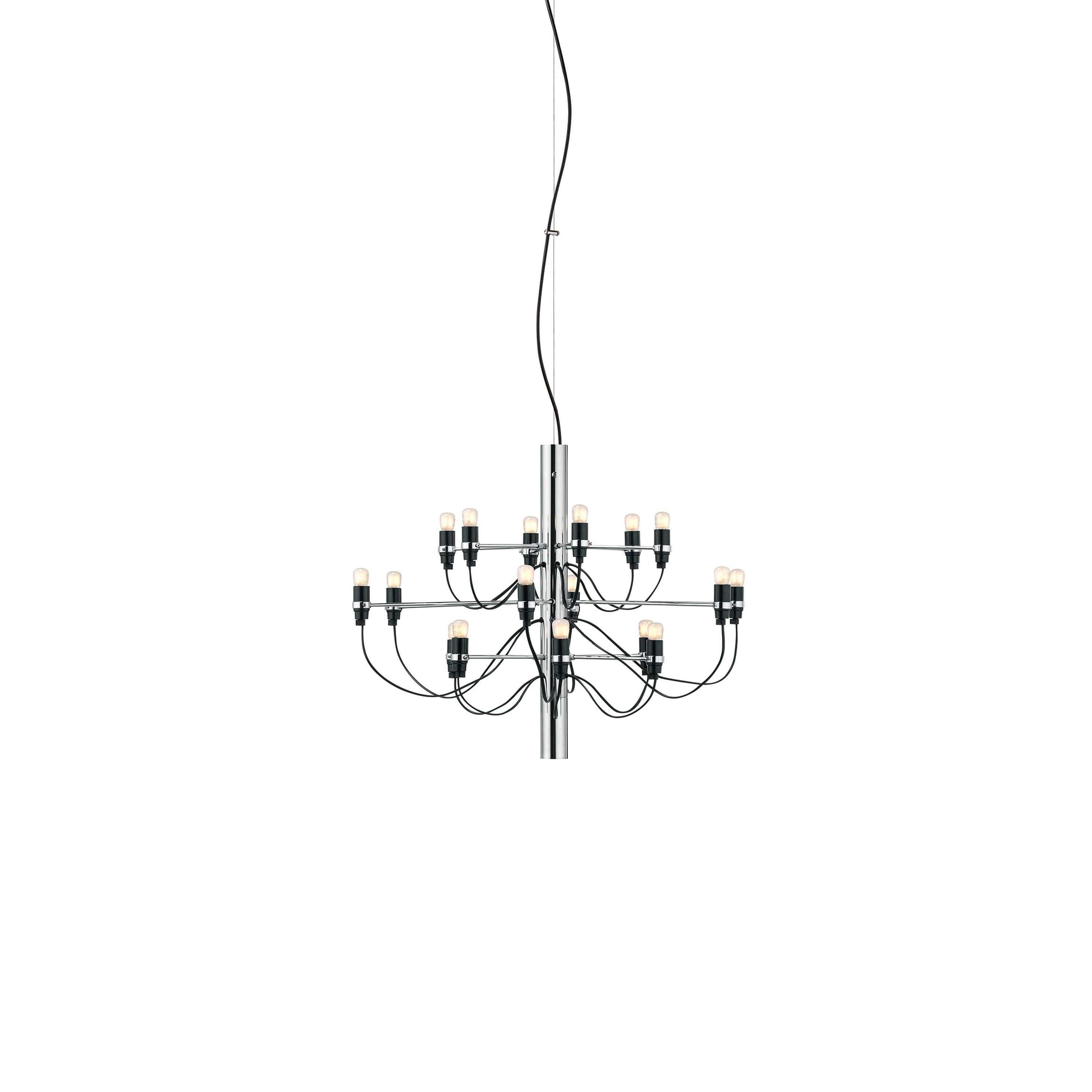 Żyrandol 2097 chromowany Flos S mleczny Eye on Design