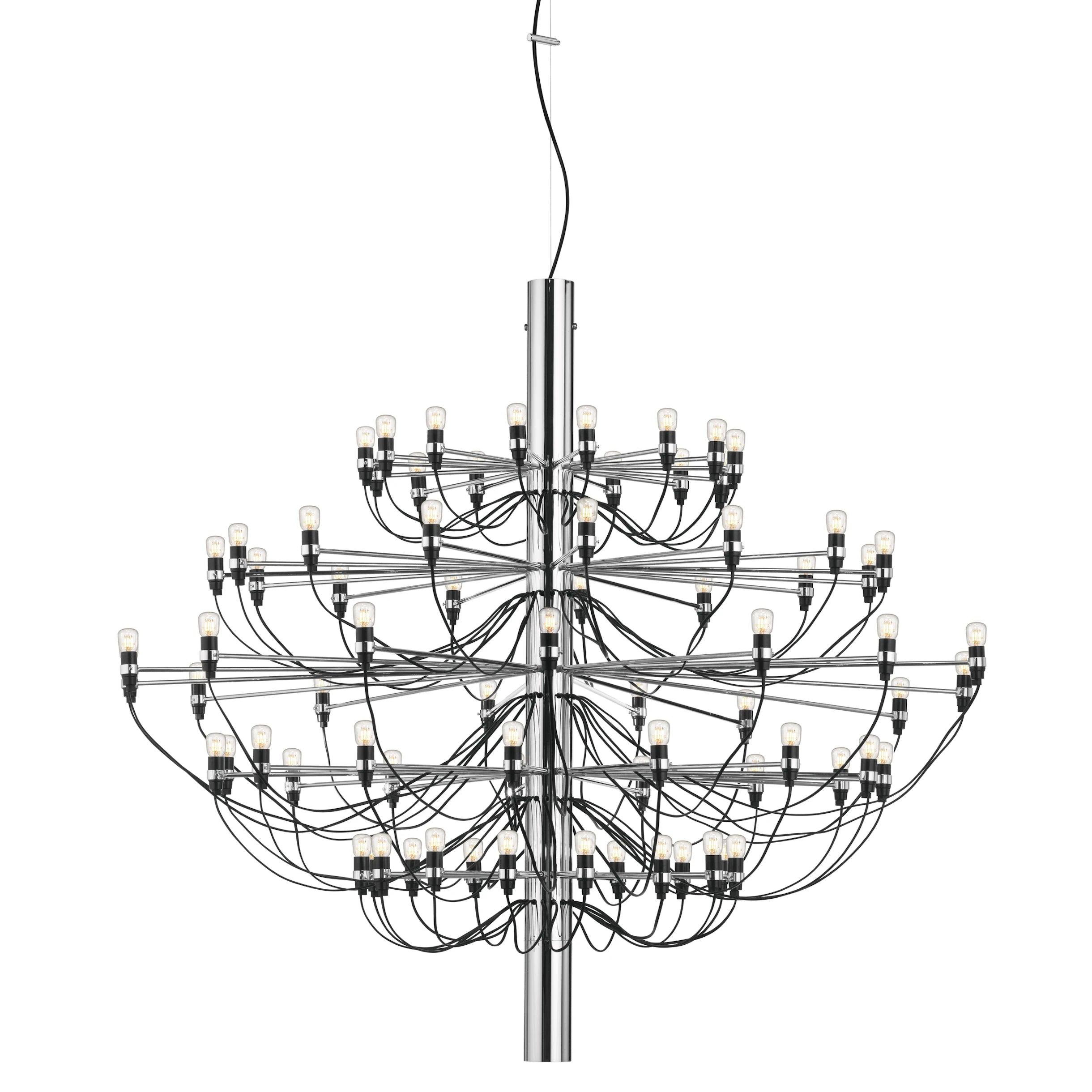 Żyrandol 2097 chromowany Flos XL transparentny Eye on Design