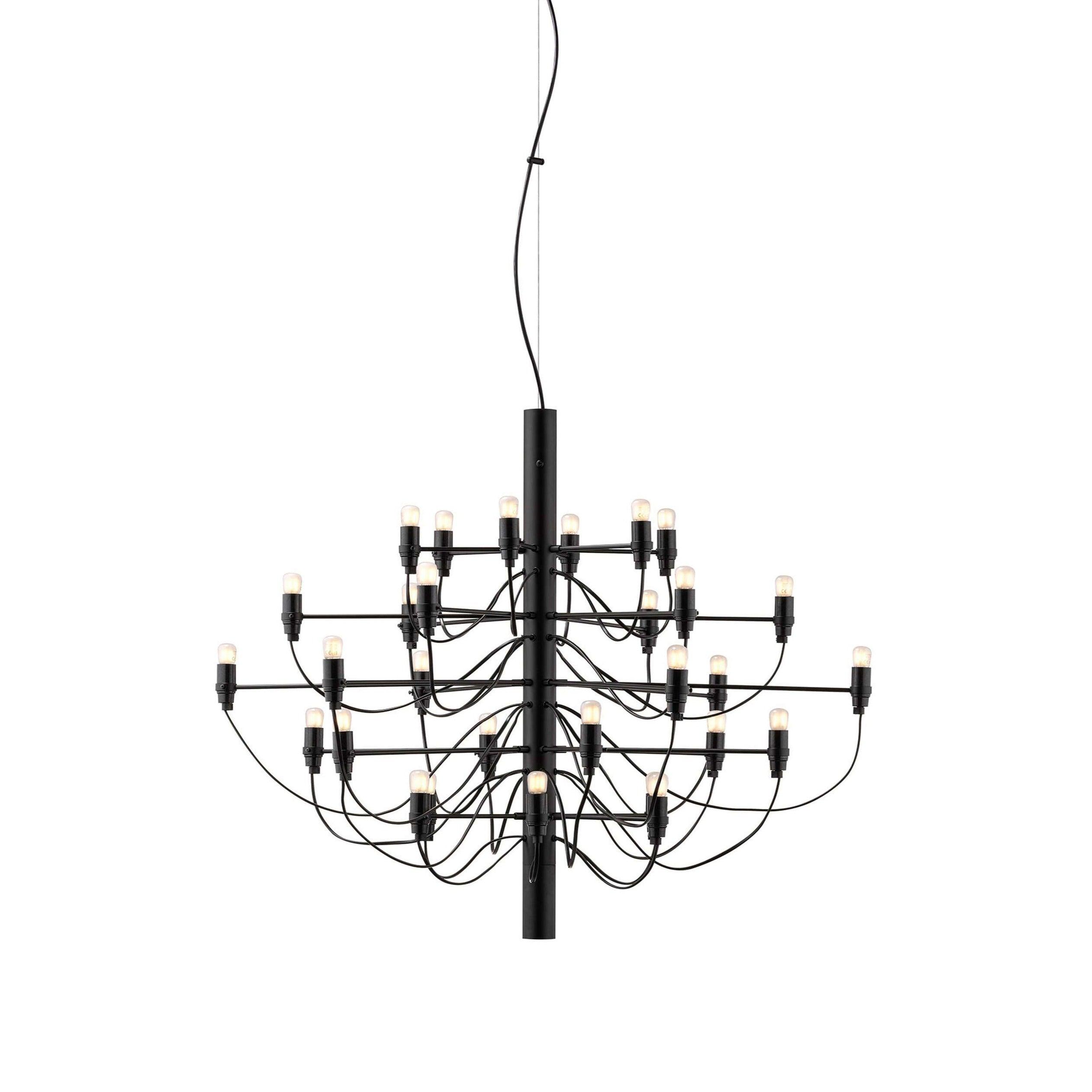 Żyrandol 2097 czarny Flos M mleczny Eye on Design