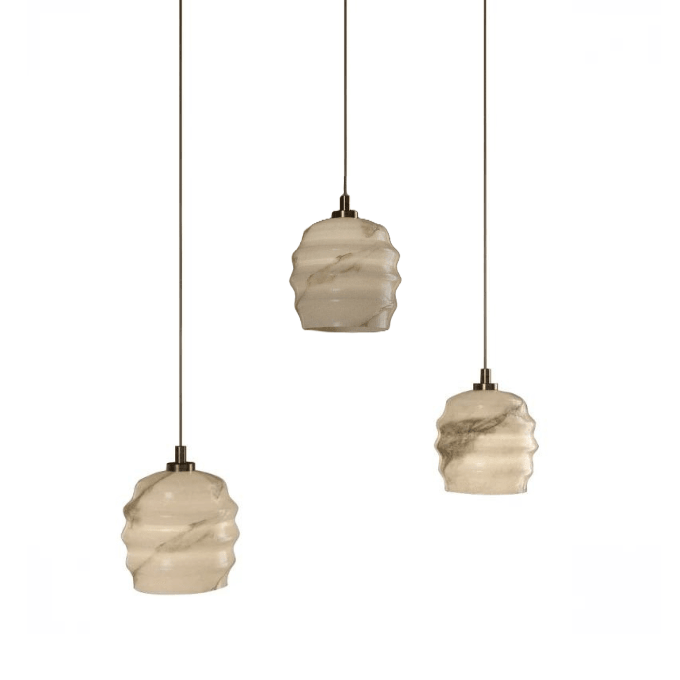 Żyrandol alabastrowy KALLIOPE mosiężny Embassy Interiors Eye on Design