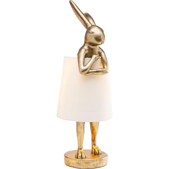 Lampa stołowa złota w kształcie królika, marka Kare Design