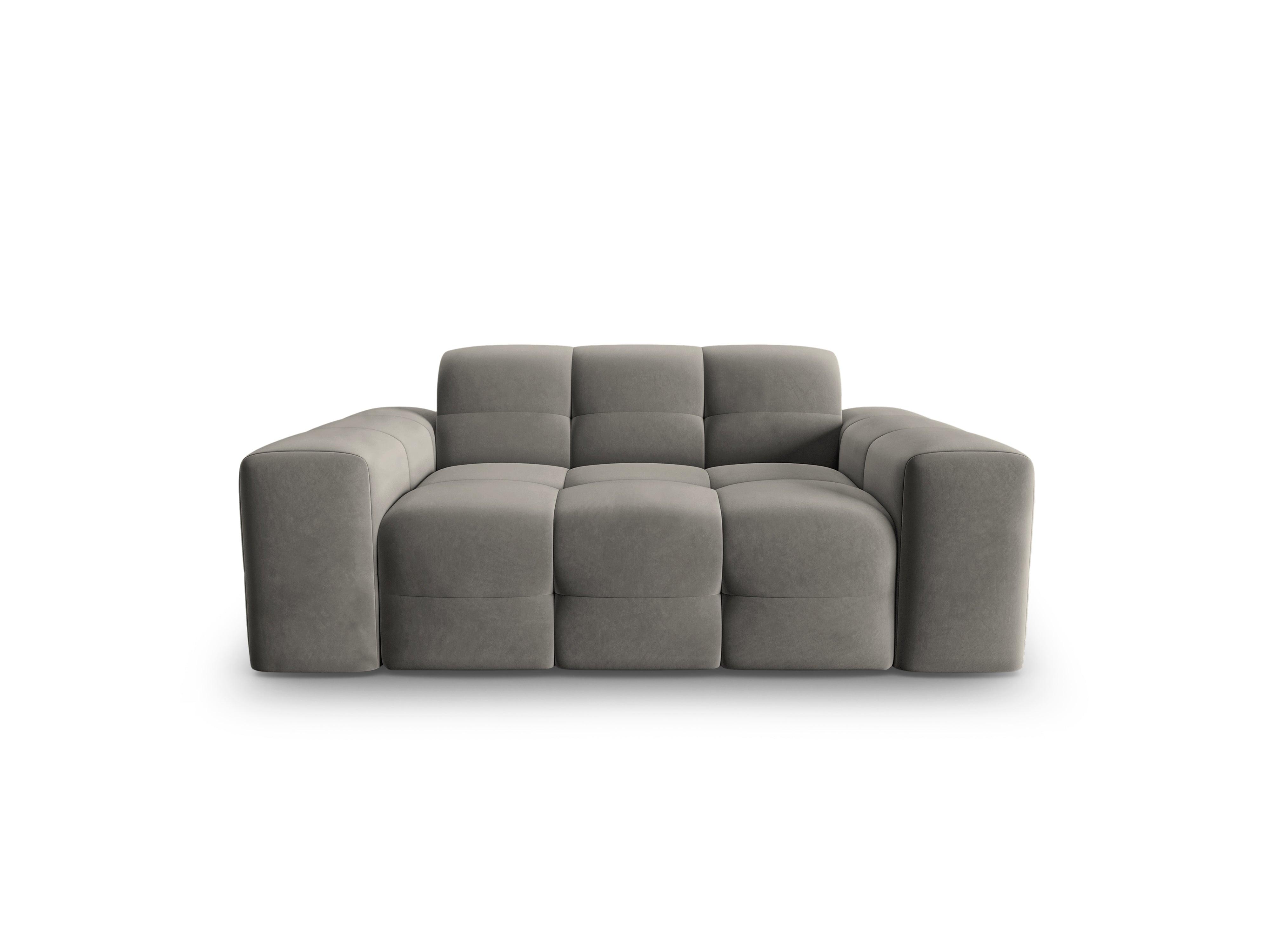 Sofa aksamitna 2-osobowa KENDAL szary Micadoni Eye on Design