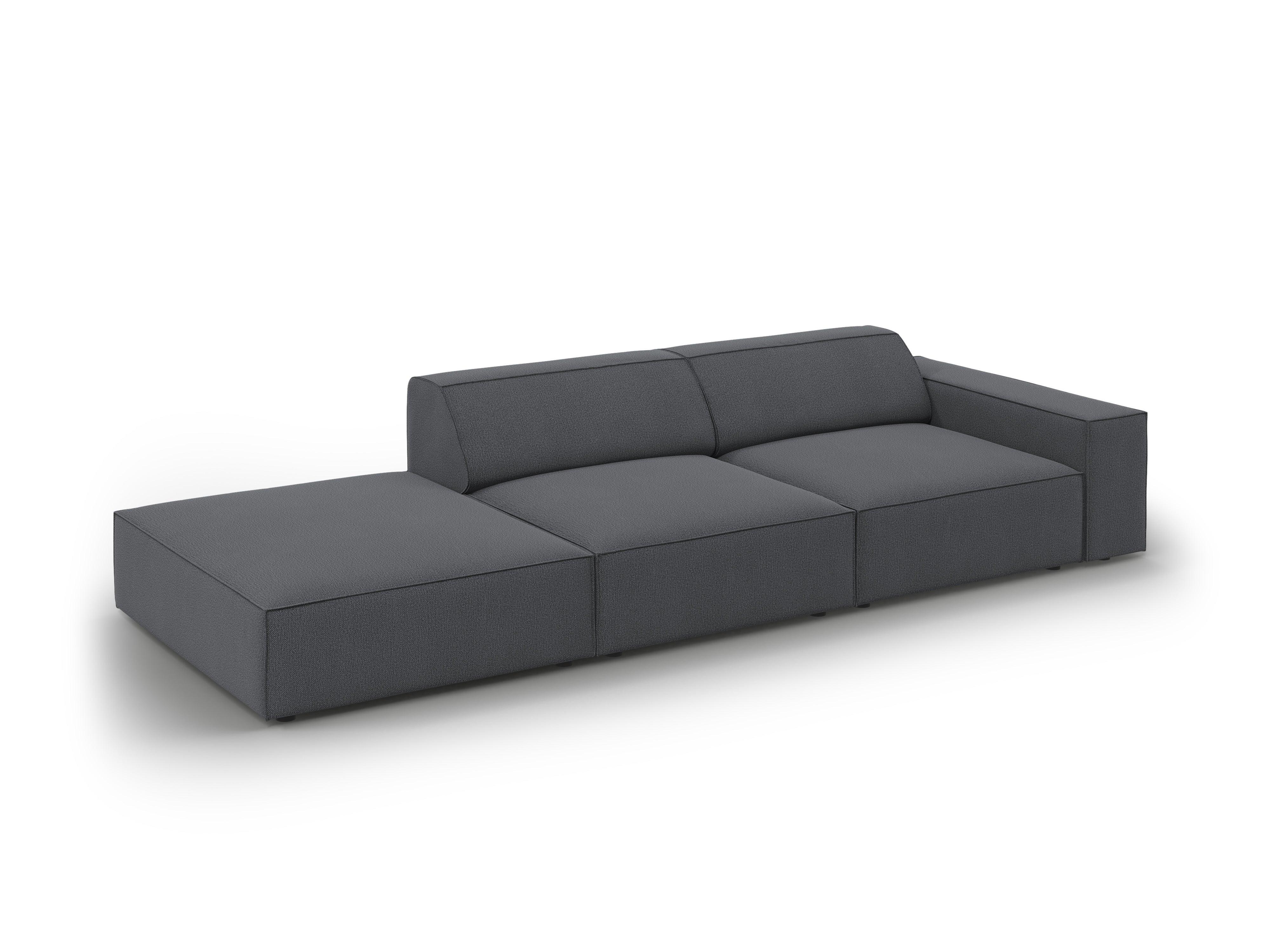 Sofa lewostronna 3-osobowa JODIE ciemnoszary Micadoni Eye on Design