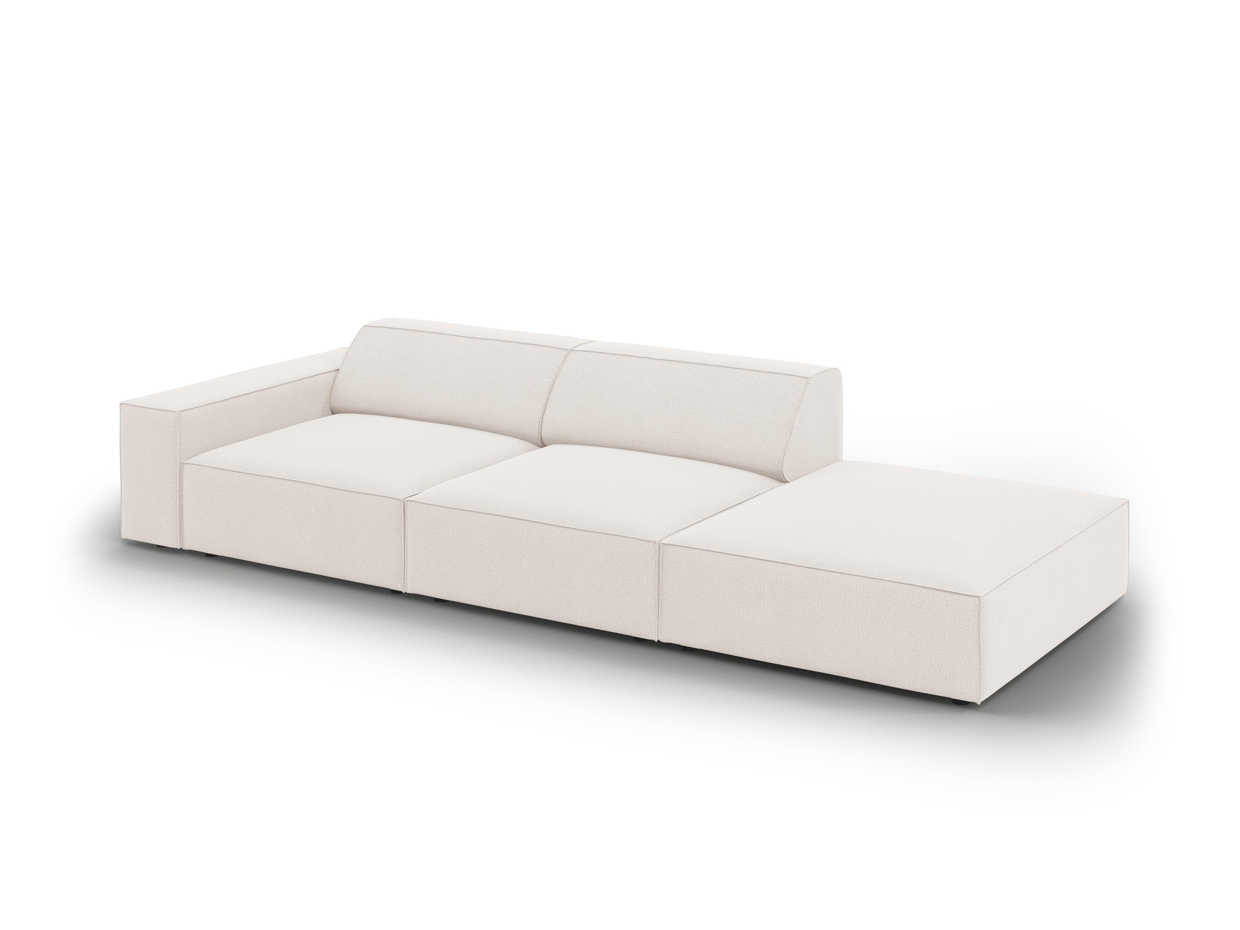 Sofa prawostronna 3-osobowa JODIE jasnobeżowy Micadoni Eye on Design