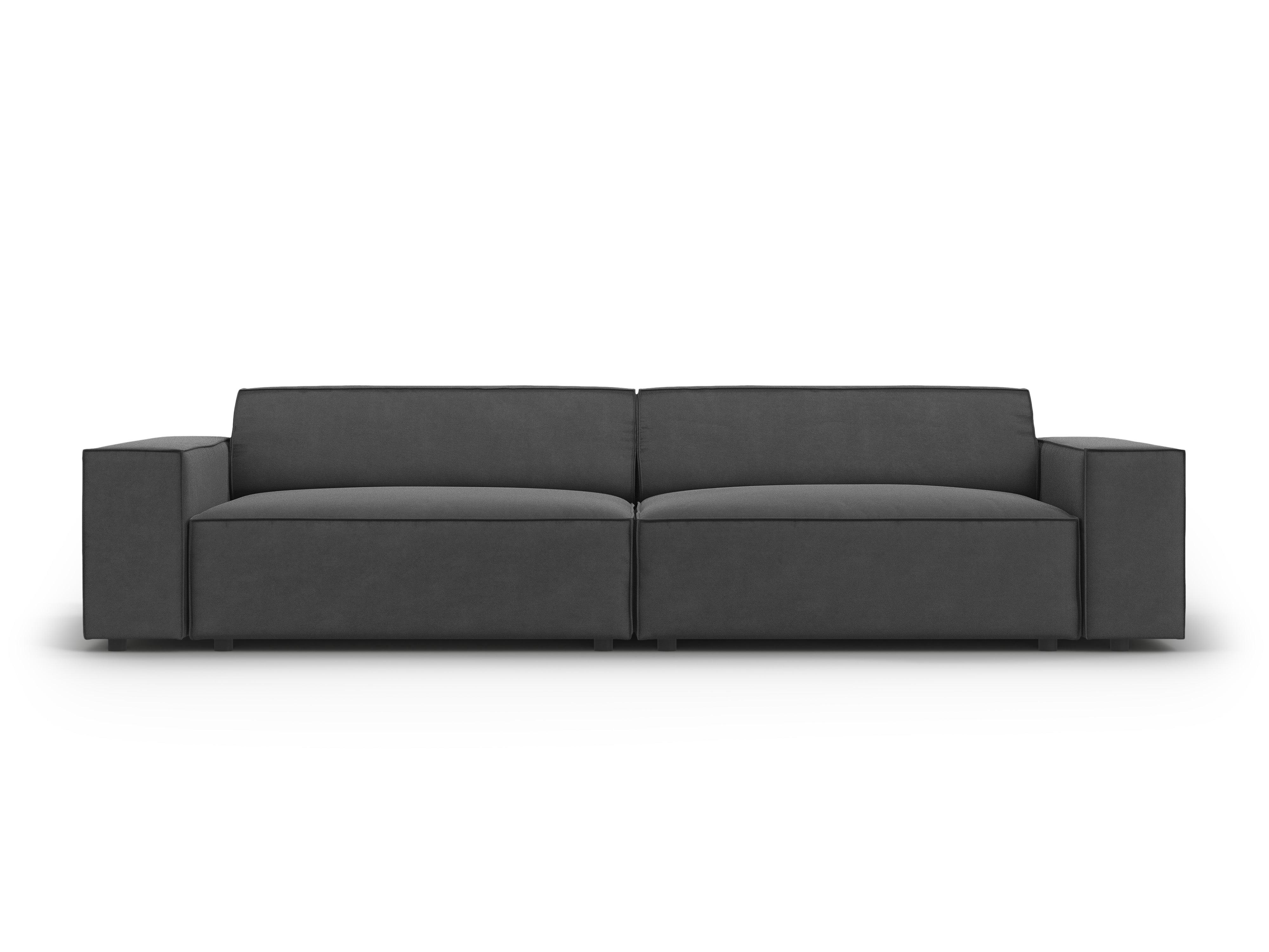 Sofa aksamitna 3-osobowa JODIE ciemnoszary Micadoni Eye on Design