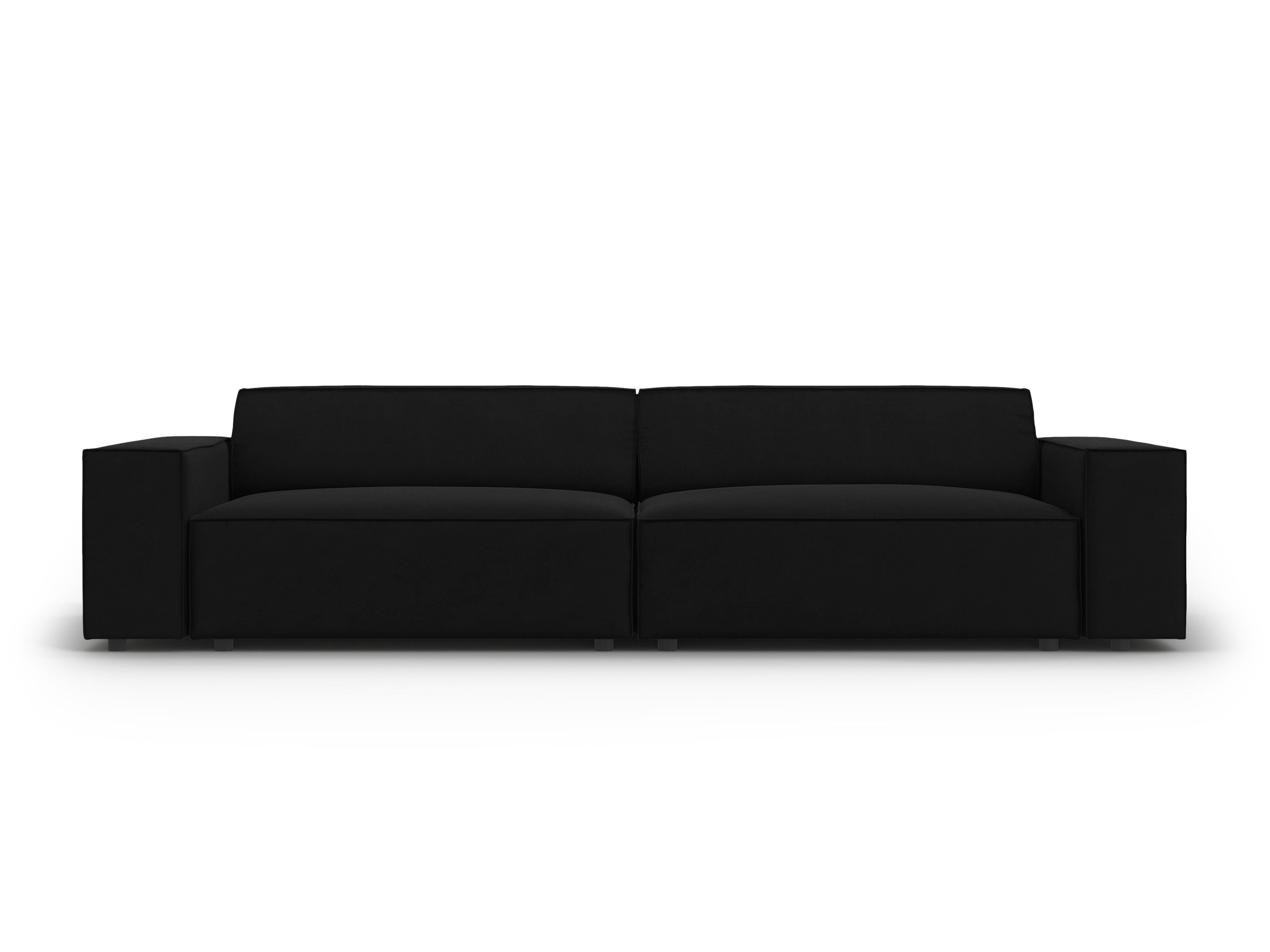 Sofa aksamitna 3-osobowa JODIE czarny Micadoni Eye on Design