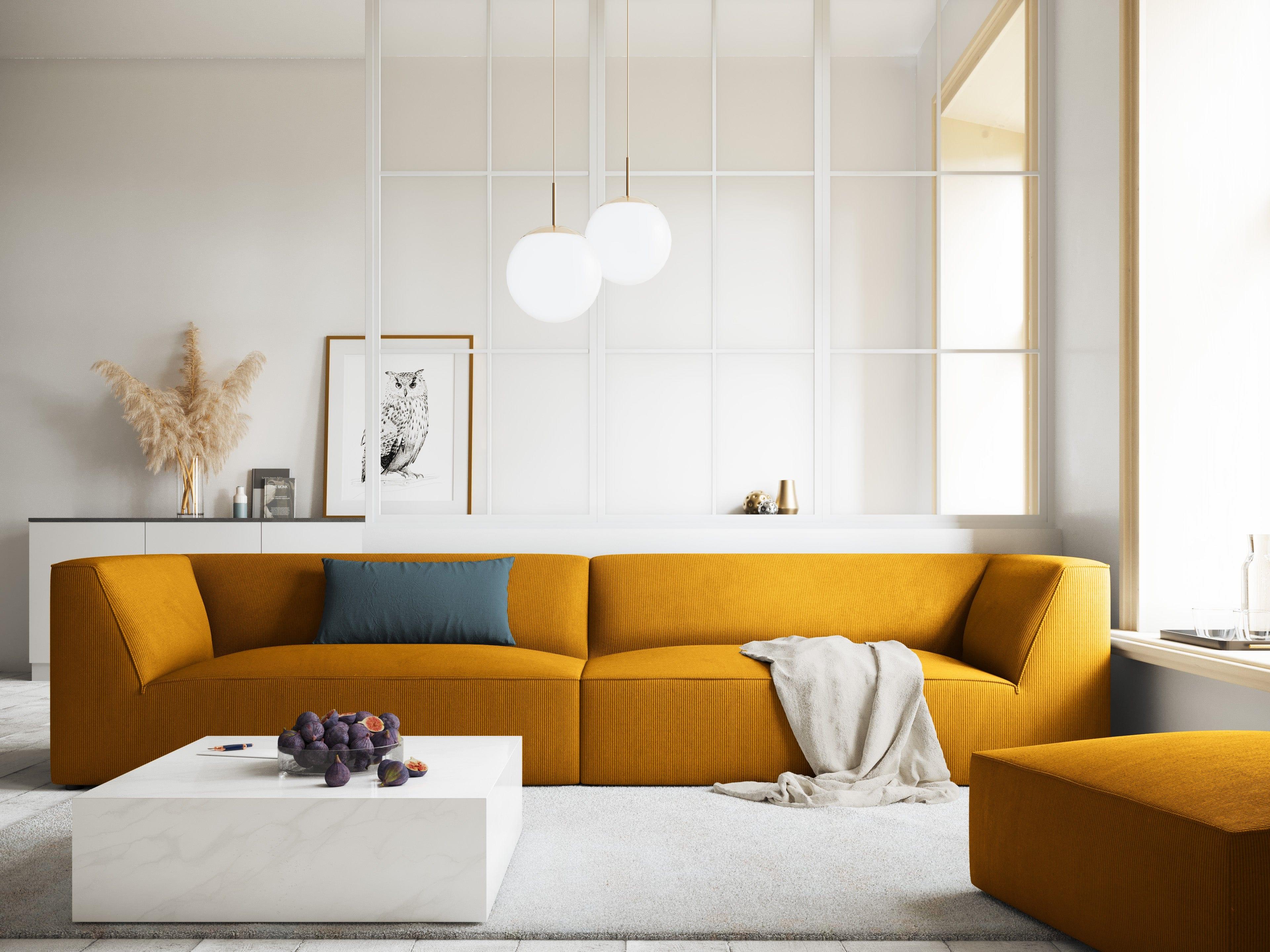 Sofa sztruksowa RUBY żółty Micadoni Eye on Design