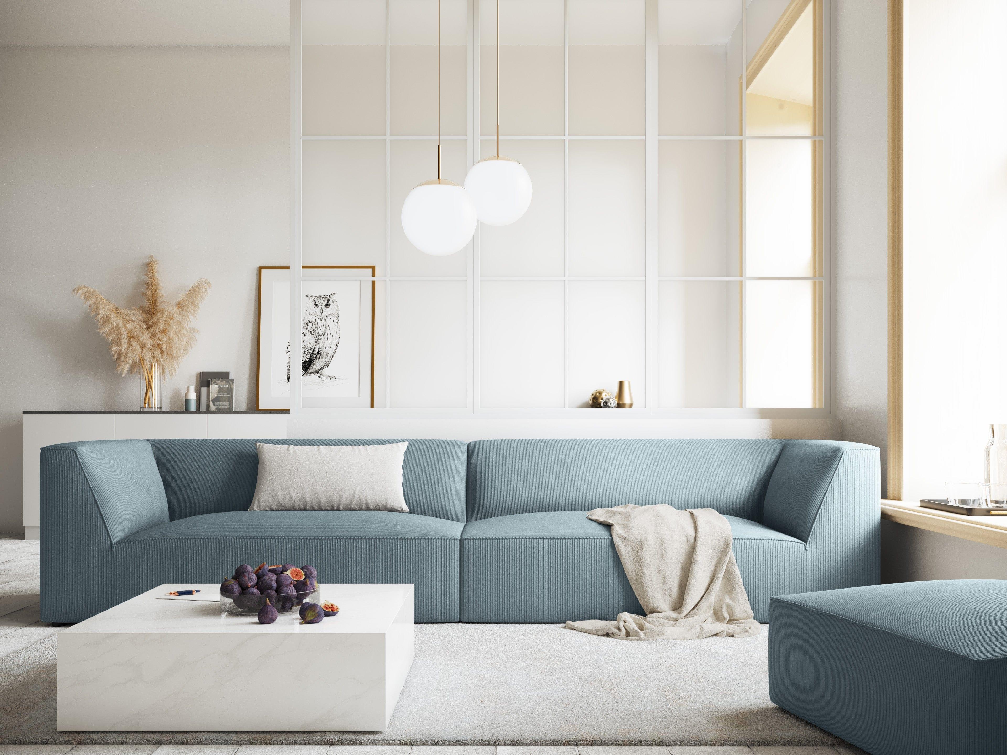 Sofa sztruksowa RUBY jasnoniebieski Micadoni Eye on Design