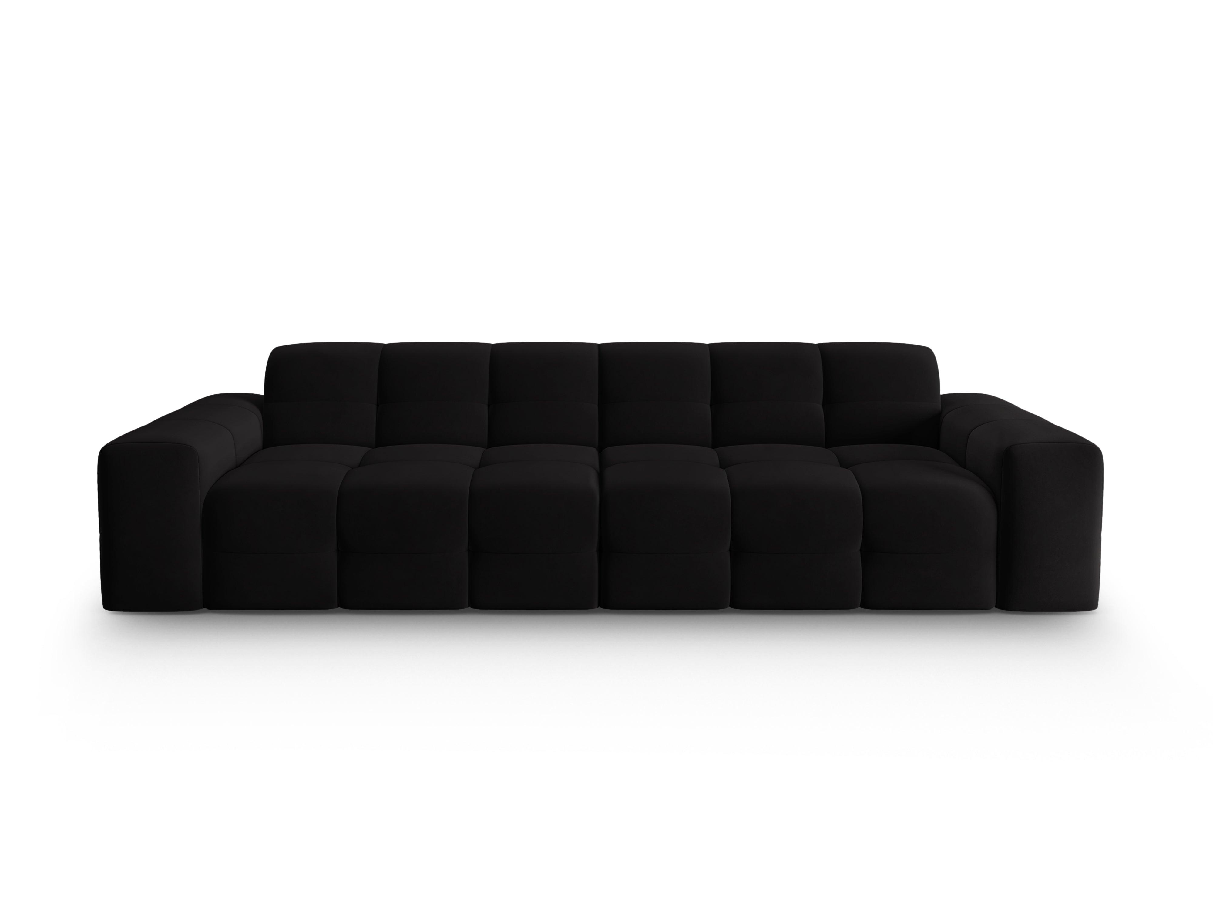Sofa aksamitna 4-osobowa KENDAL czarny Micadoni Eye on Design