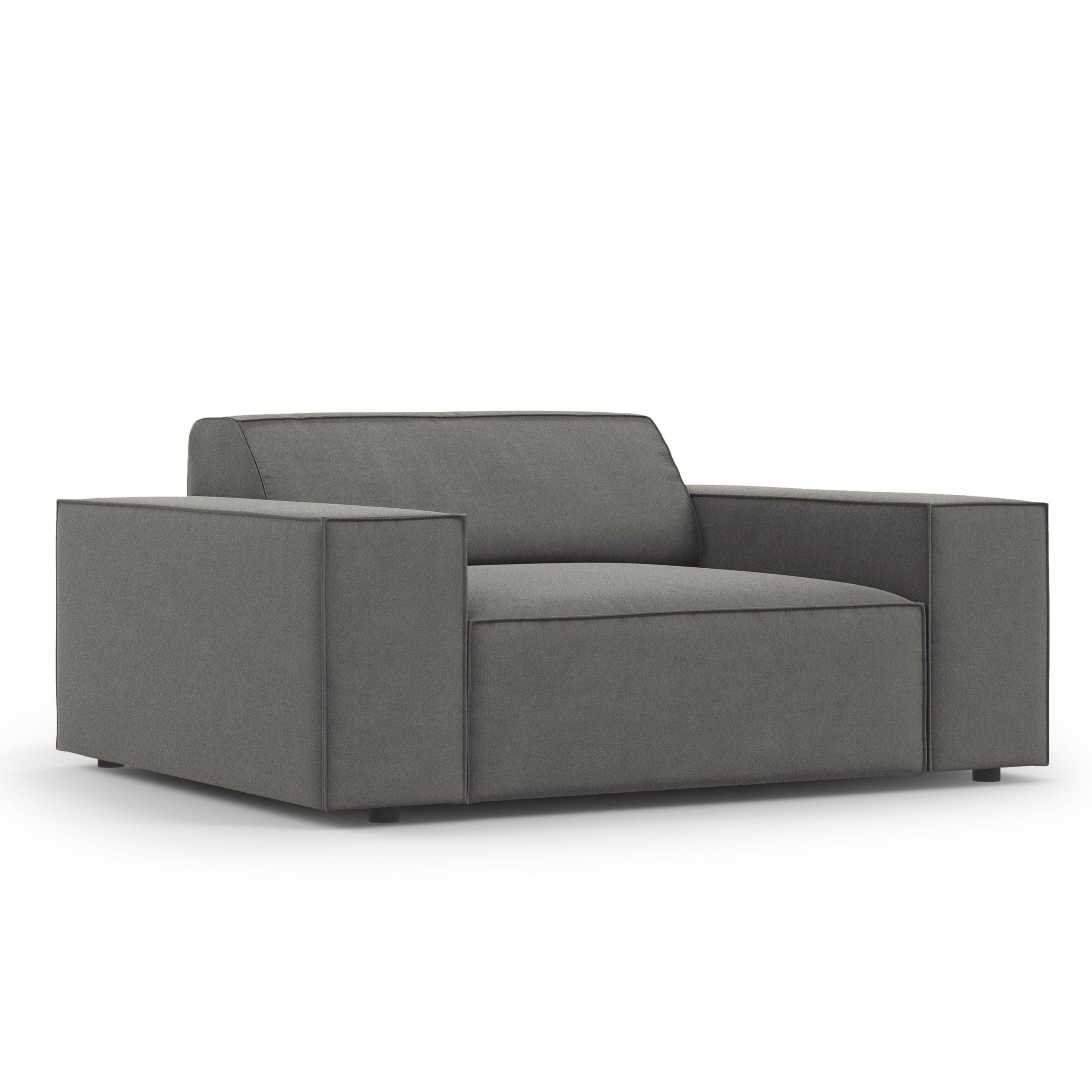 Fotel aksamitny JODIE jasnoszary Micadoni Eye on Design