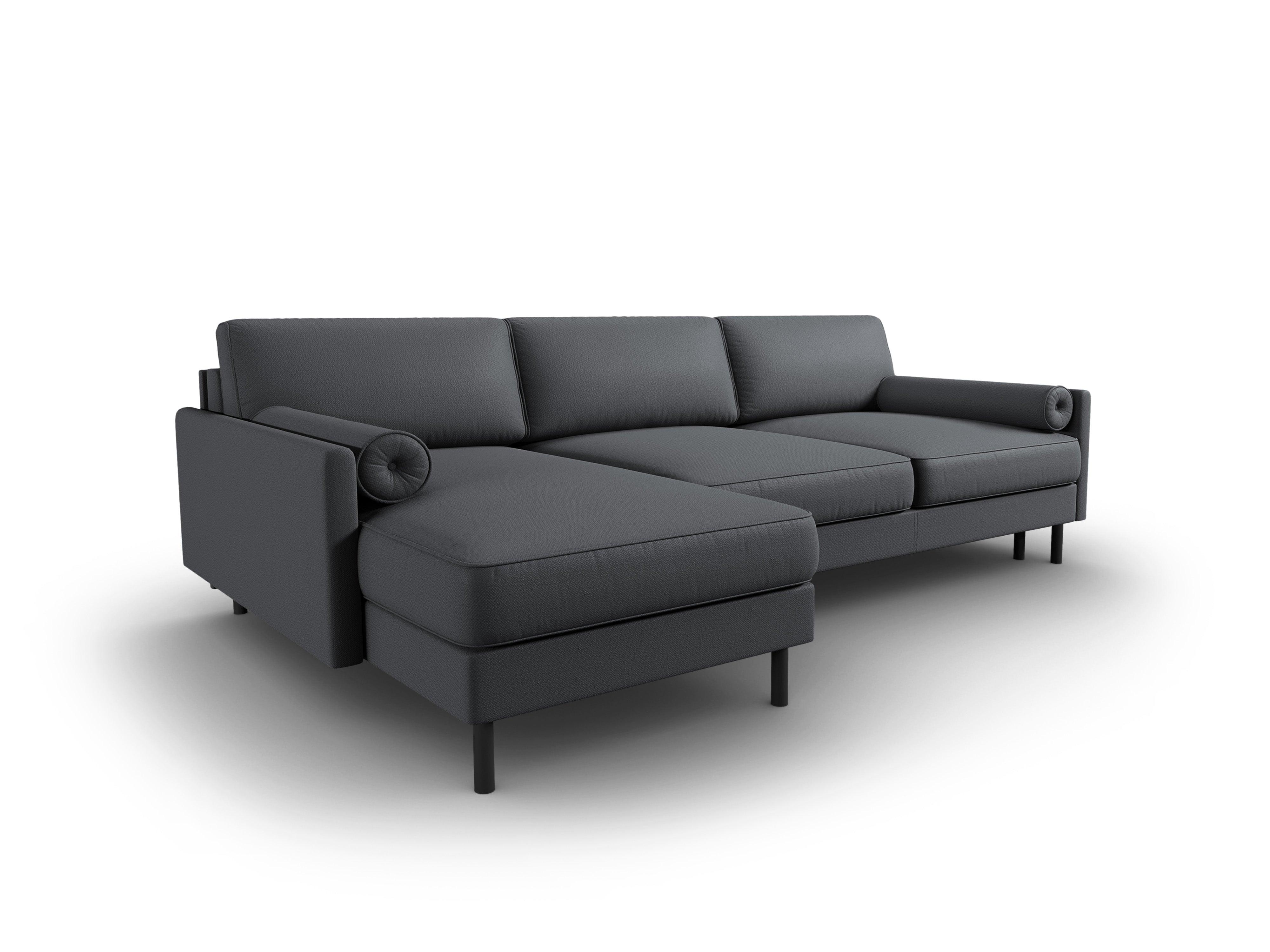 Narożnik lewostronny z funkcją spania SCOTT ciemnoszary Micadoni Eye on Design