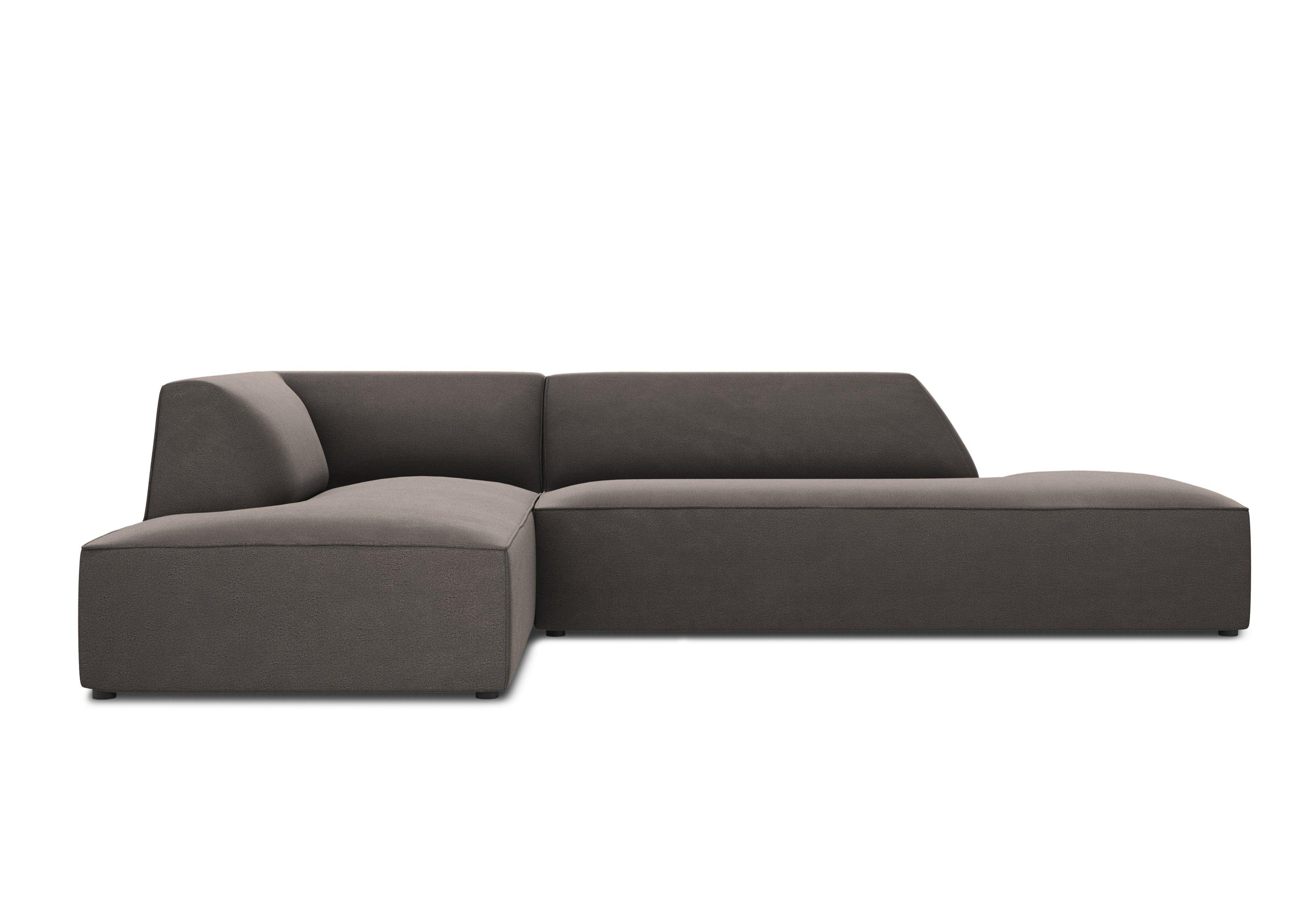 Sofa narożna aksamitna lewostronna RUBY ciemnoszary Micadoni Eye on Design