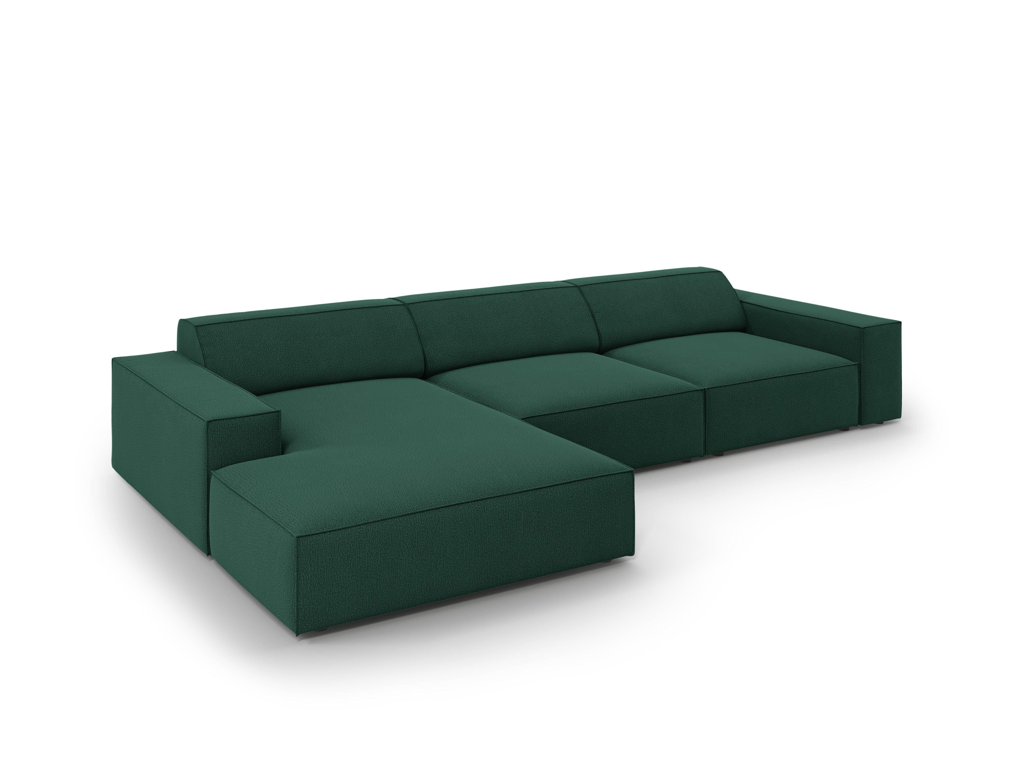 Narożnik lewostronny 4-osobowy JODIE zielony Micadoni Eye on Design