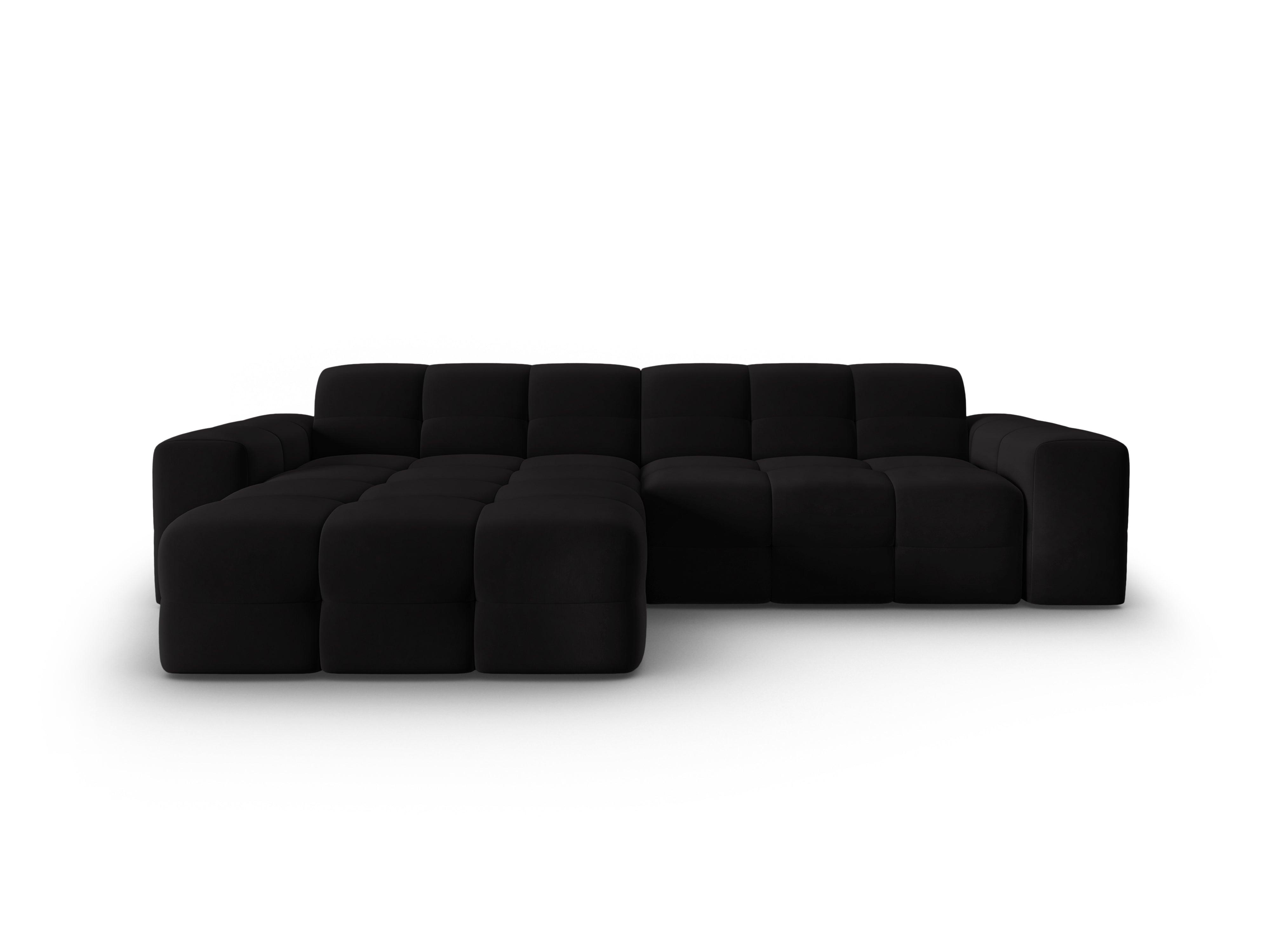 Narożnik lewostronny 4-osobowy KENDAL czarny Micadoni Eye on Design