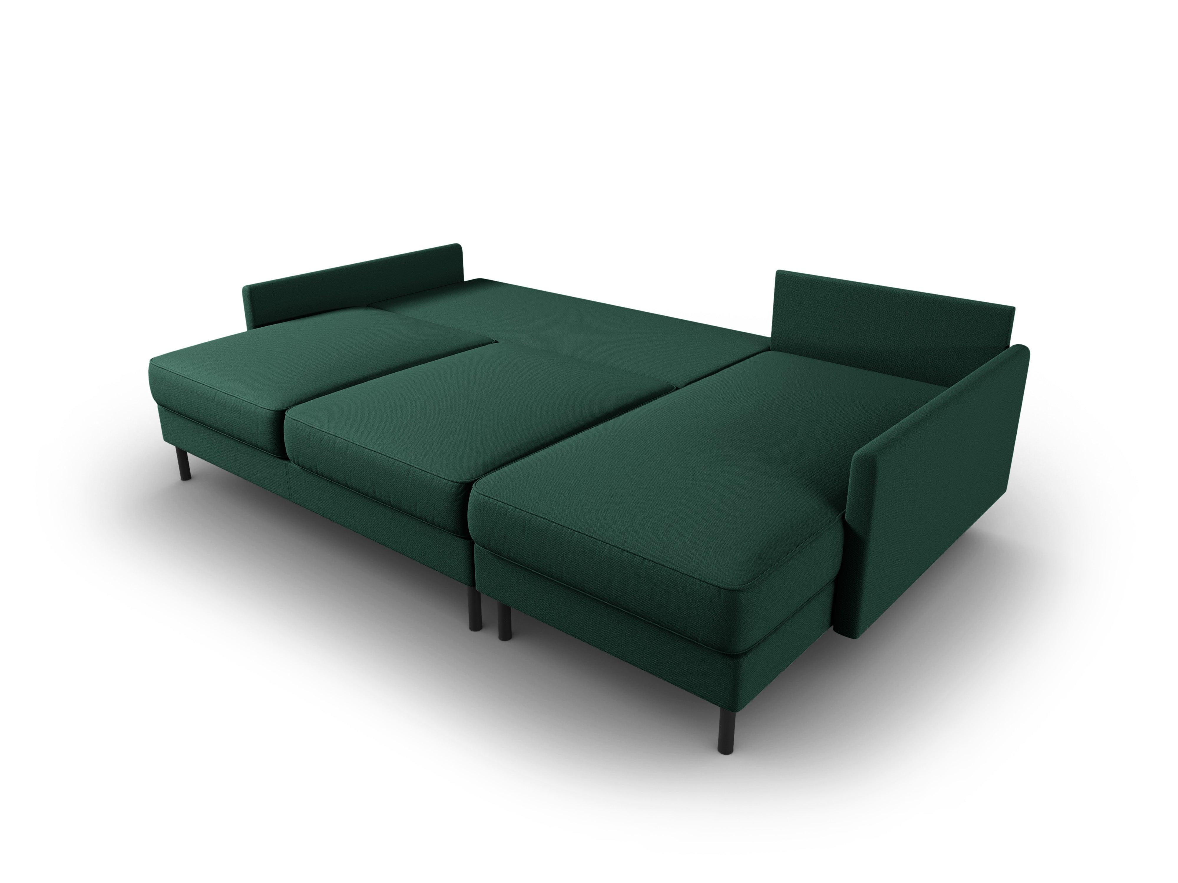 Narożnik prawostronny z funkcją spania SCOTT zielony Micadoni Eye on Design