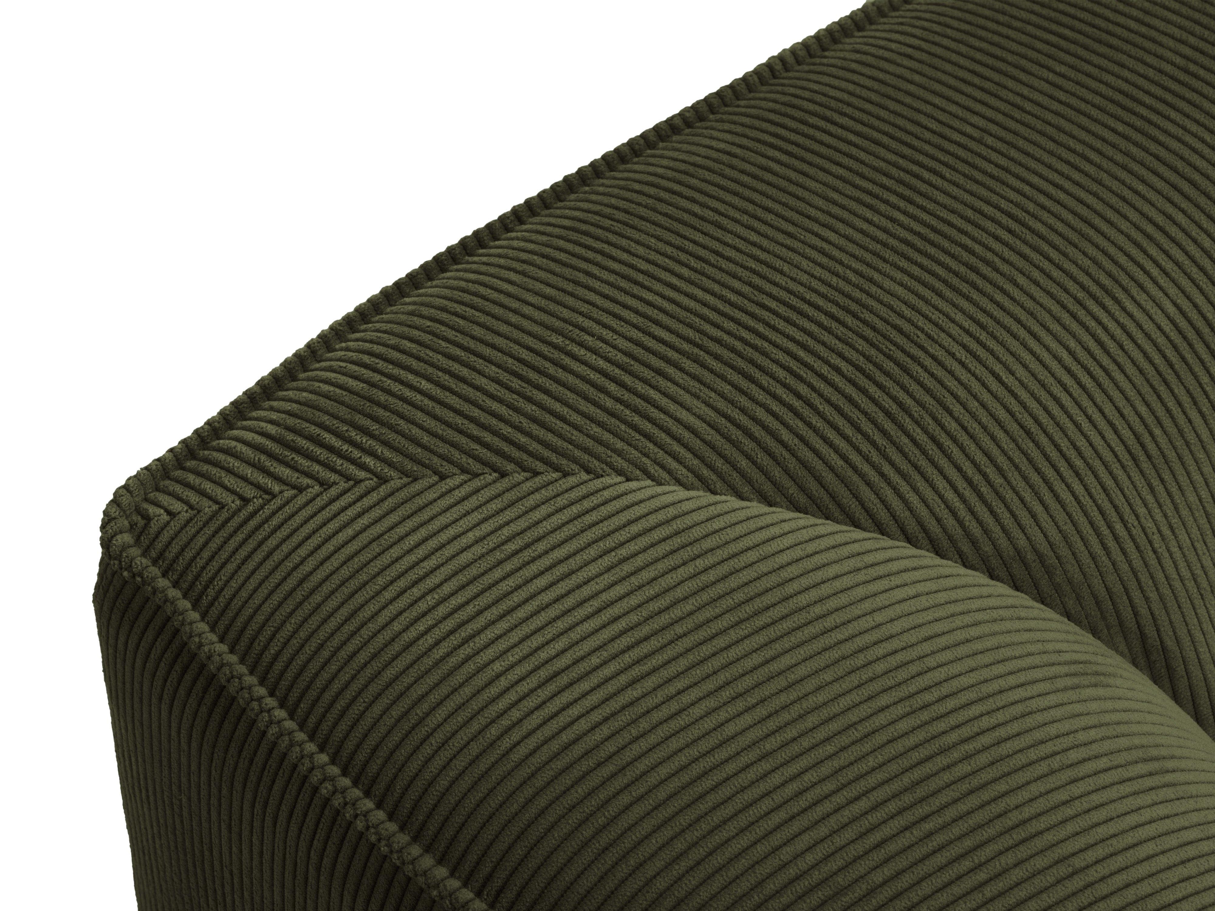 Sofa narożna sztruksowa prawostronny RUBY zielony Micadoni Eye on Design