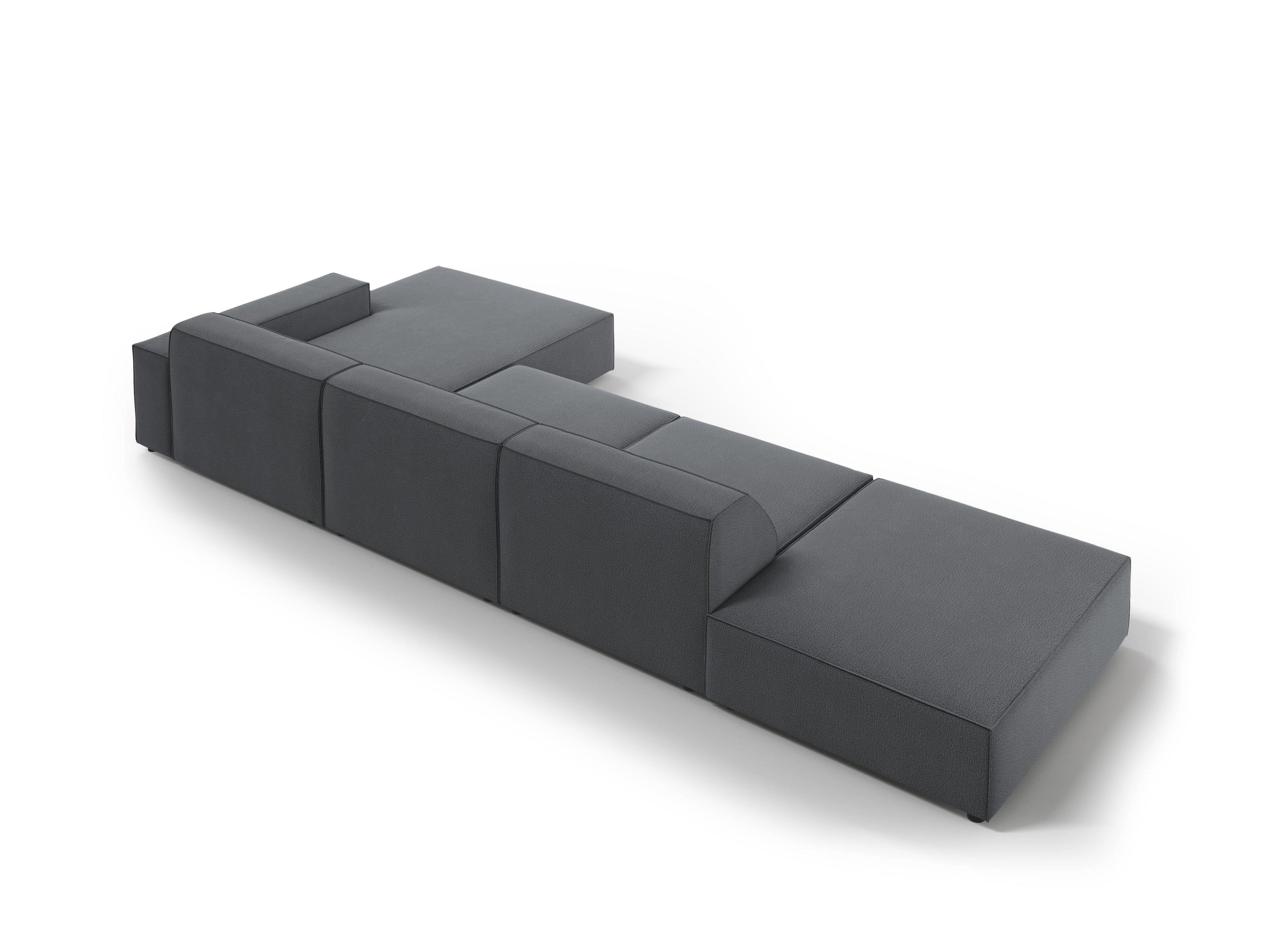 Narożnik prawostronny 5-osobowy JODIE ciemnoszary Micadoni Eye on Design