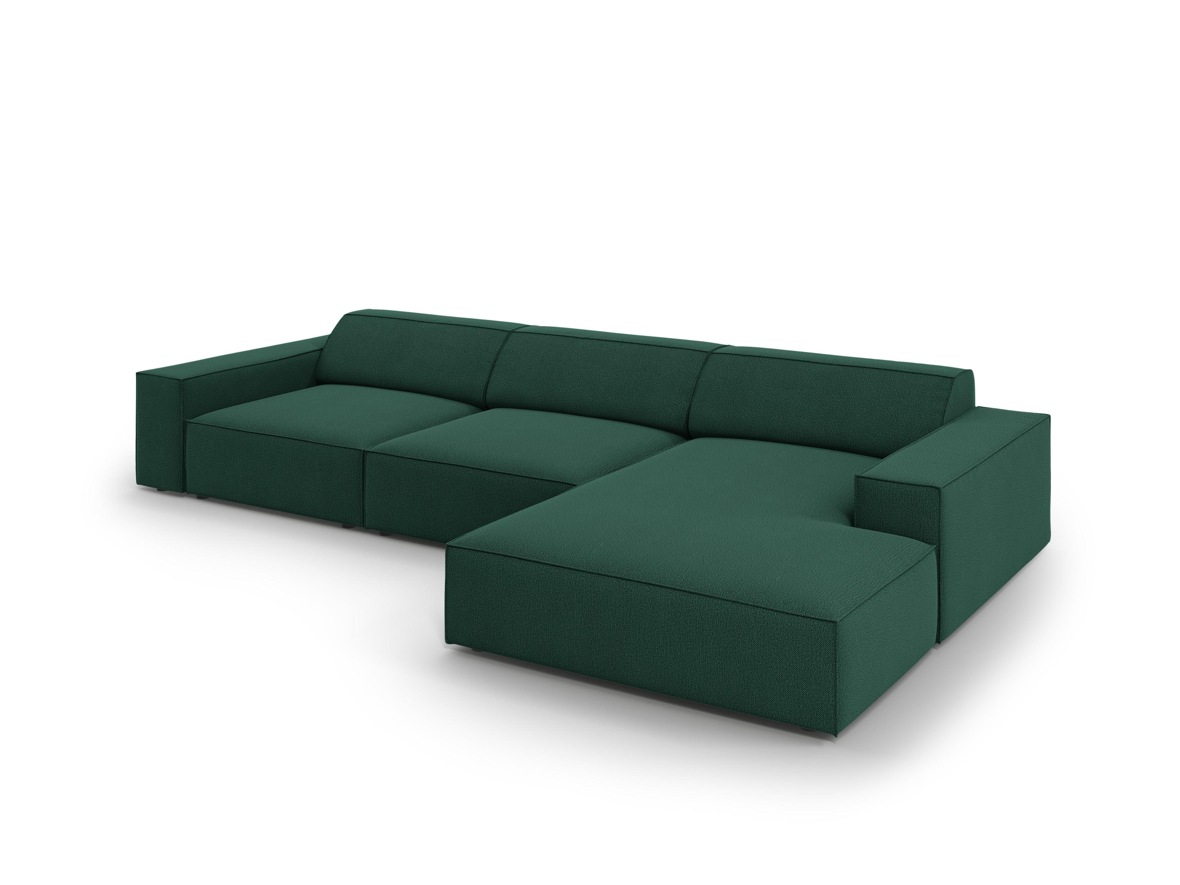 Narożnik prawostronny 4-osobowy JODIE zielony Micadoni Eye on Design