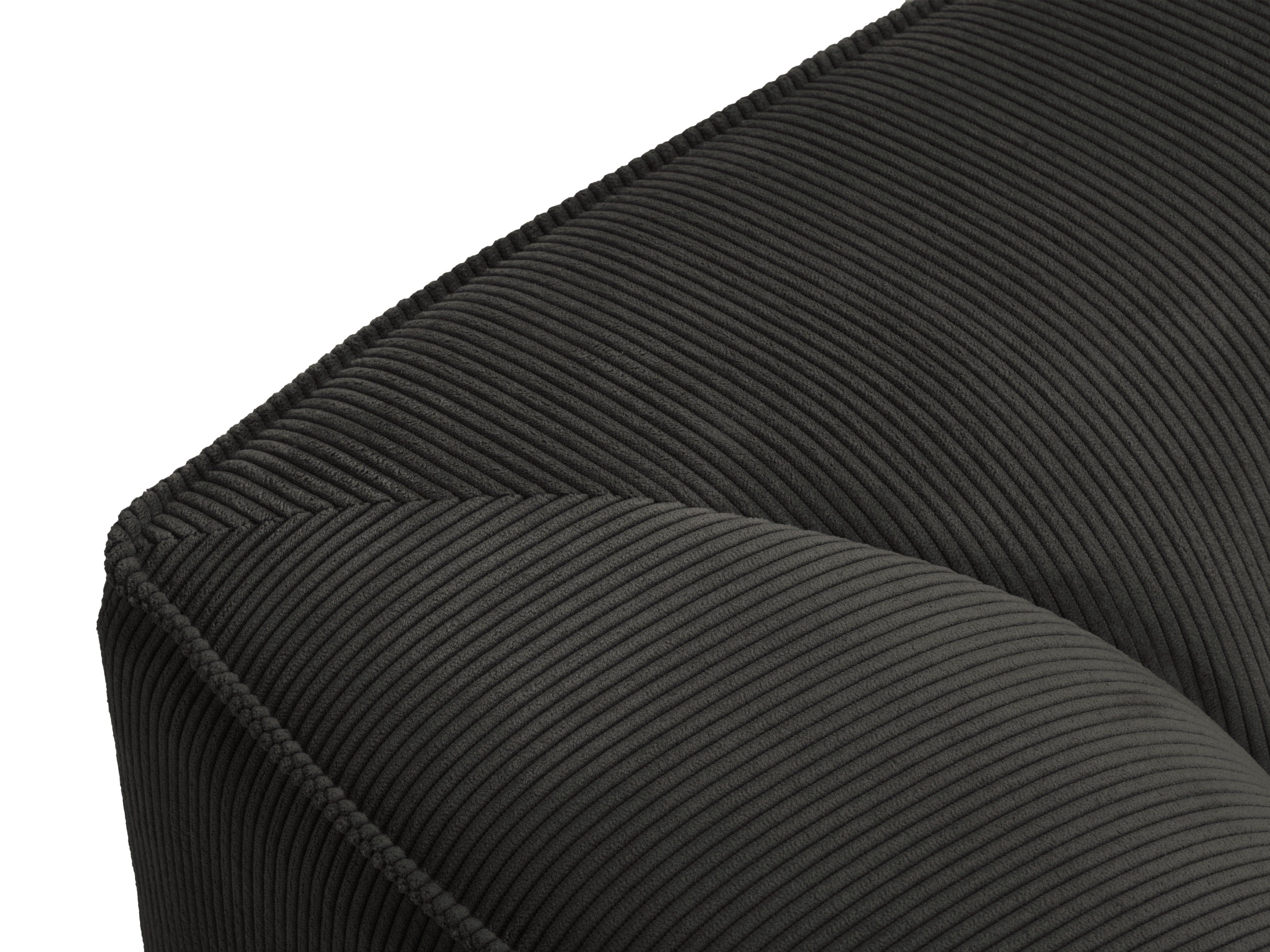 Narożnik sztruksowy 5-osobowy prawostronny RUBY ciemnoszary Micadoni Eye on Design